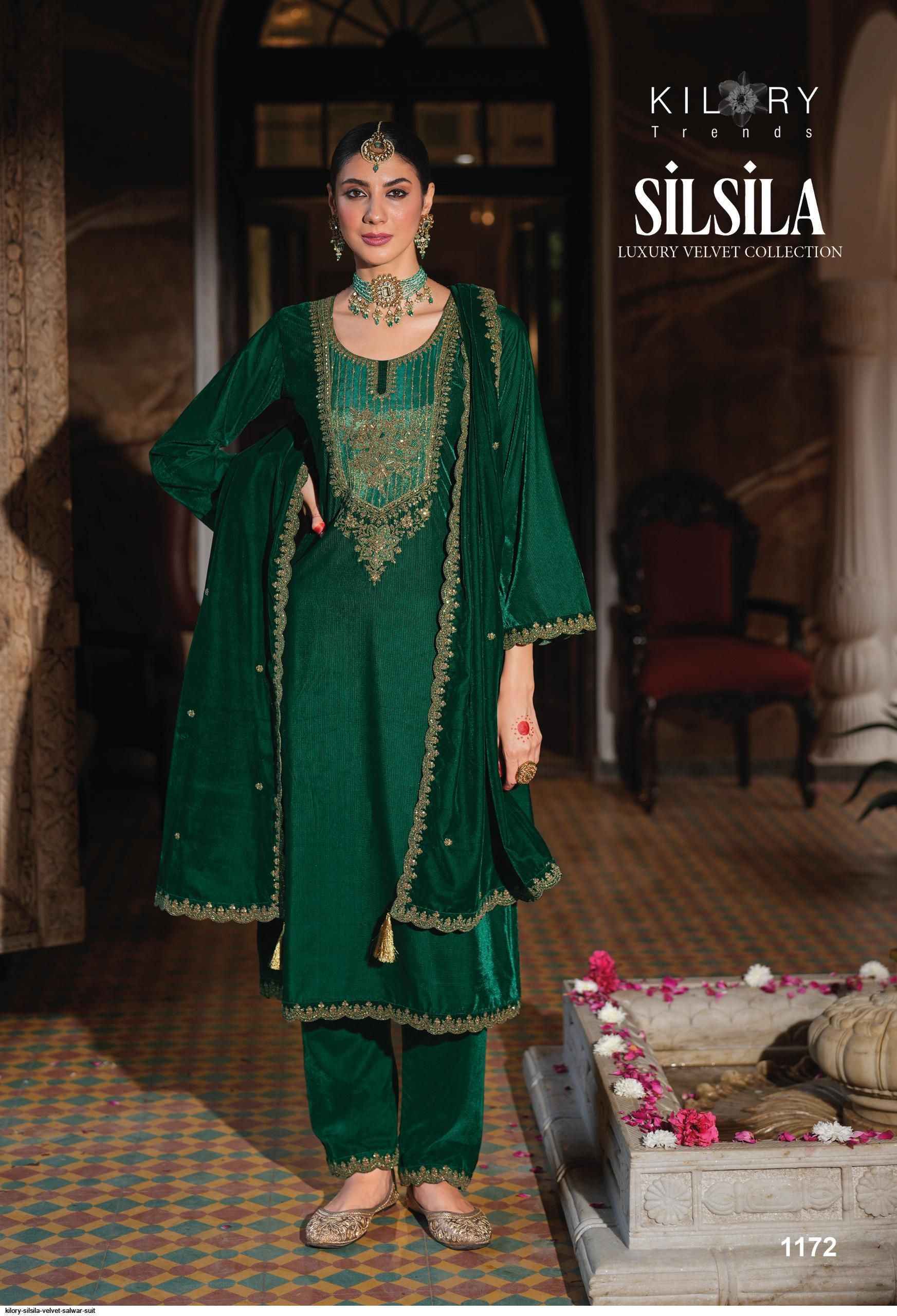 Kilory Trendz Silsila Velvet Dress Material (6 pcs Catalogue)