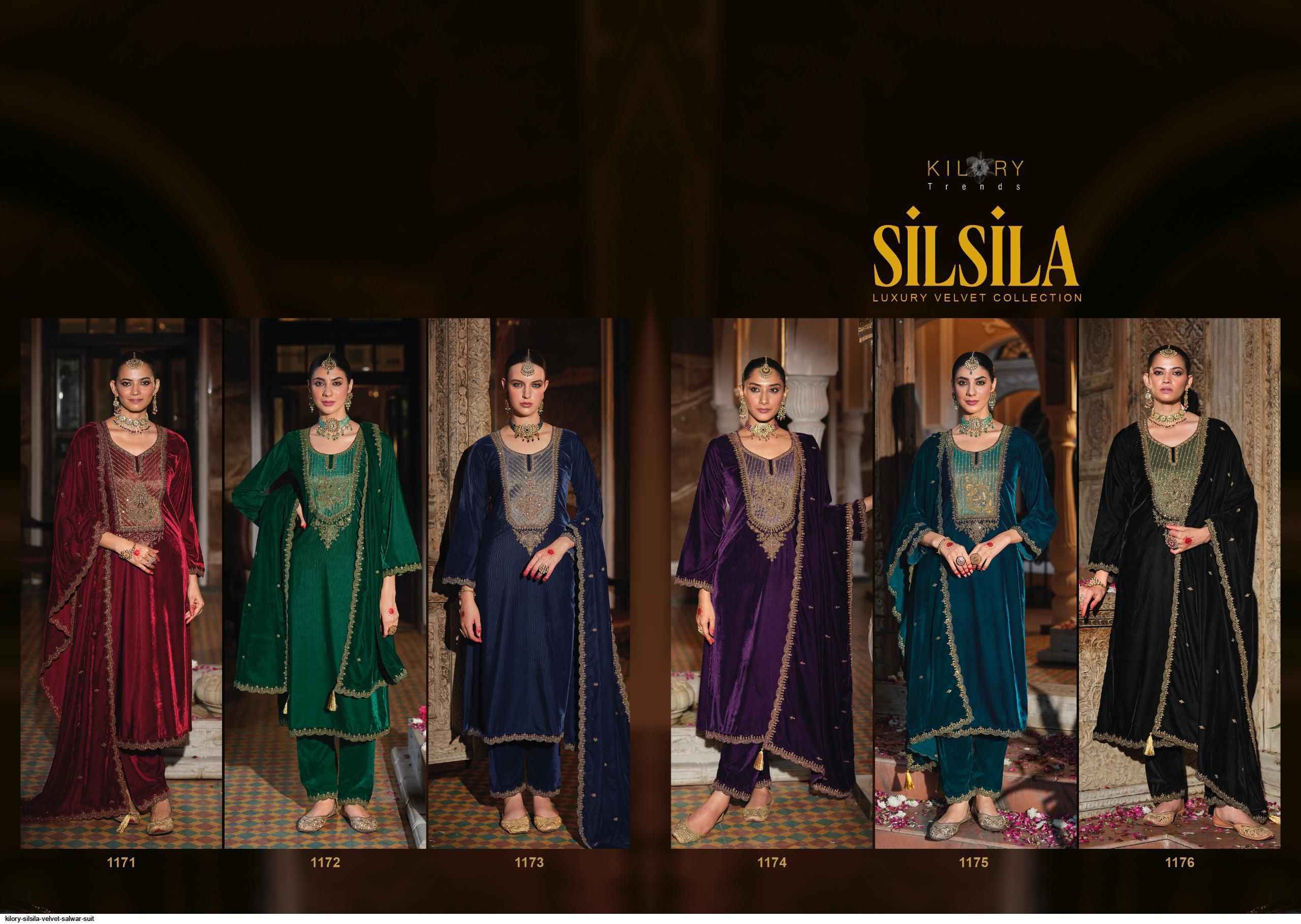 Kilory Trendz Silsila Velvet Dress Material (6 pcs Catalogue)