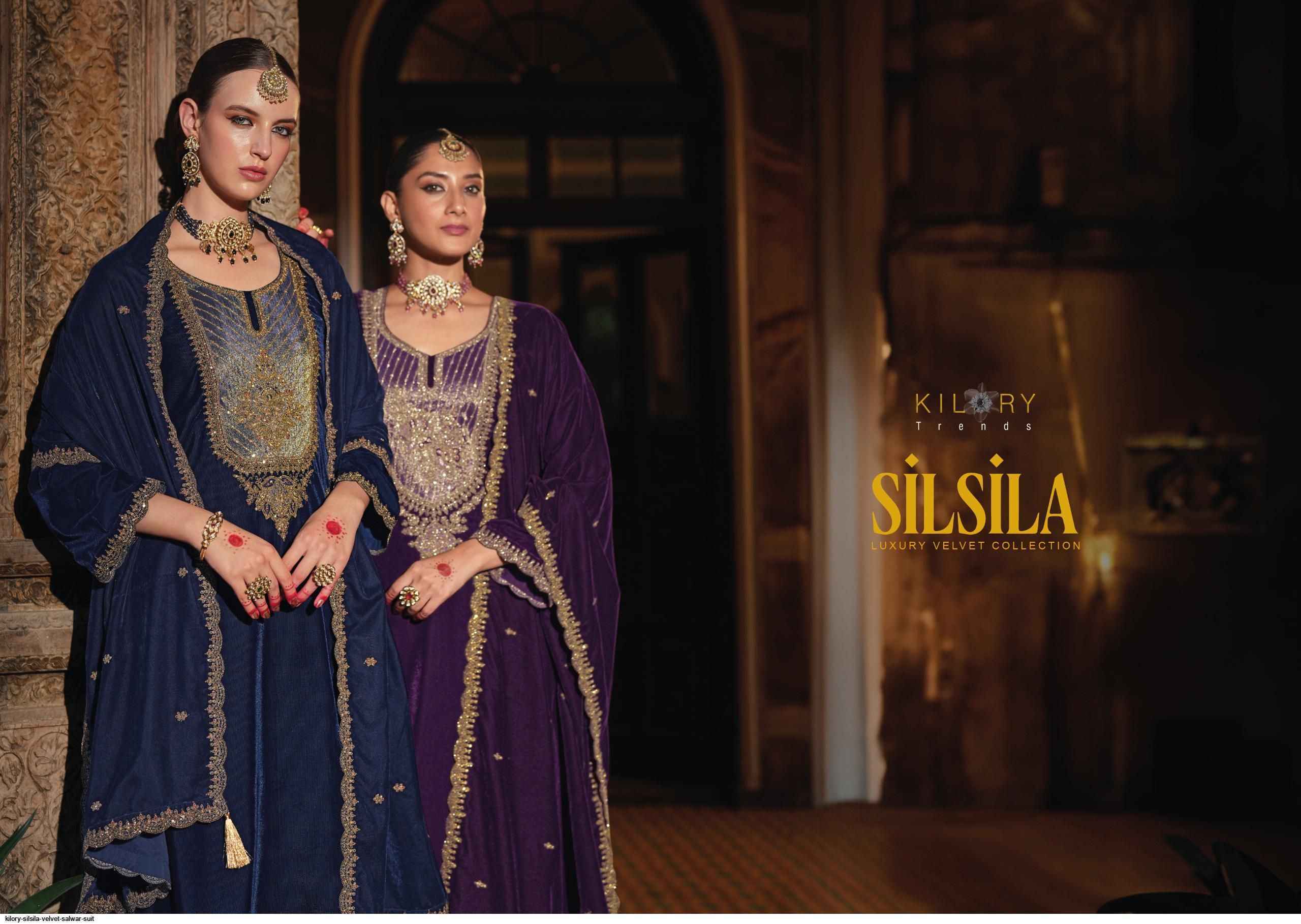 Kilory Trendz Silsila Velvet Dress Material (6 pcs Catalogue)