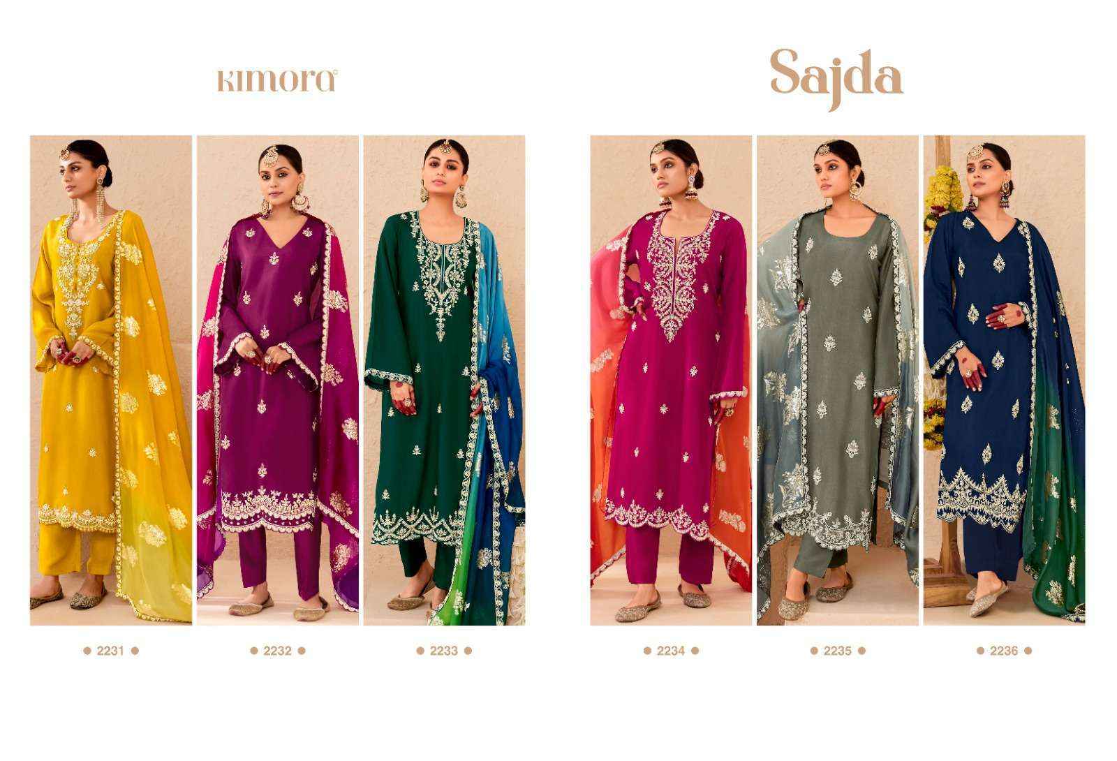 Kimora Sajda Vol-53 Silk Dress Material (6 pcs Catalogue)