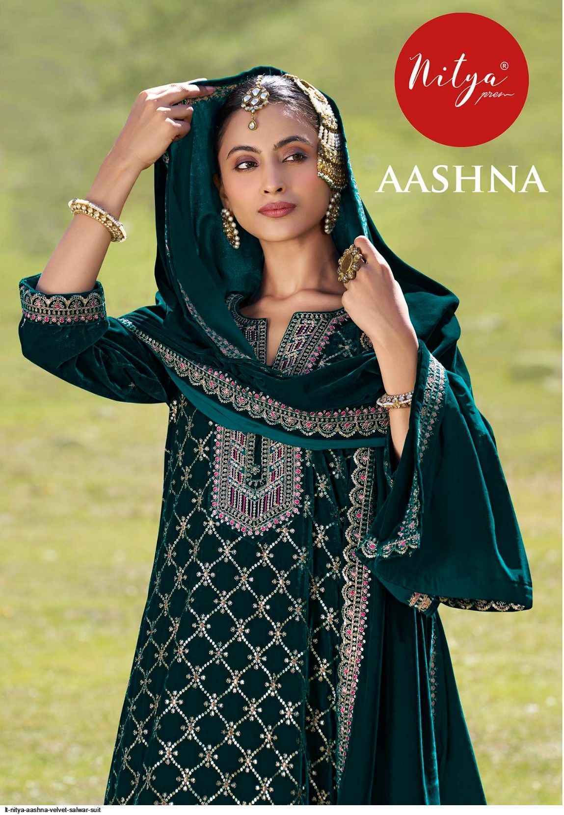 LT Nitya Aashna Velvet Dress Material (4 pcs Catalogue)