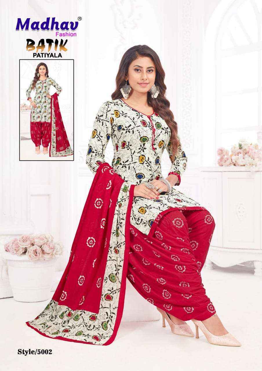 Madhav Fashion Batik Patiyala Vol-5 Cotton Dress Material (10 pcs Catalogue)