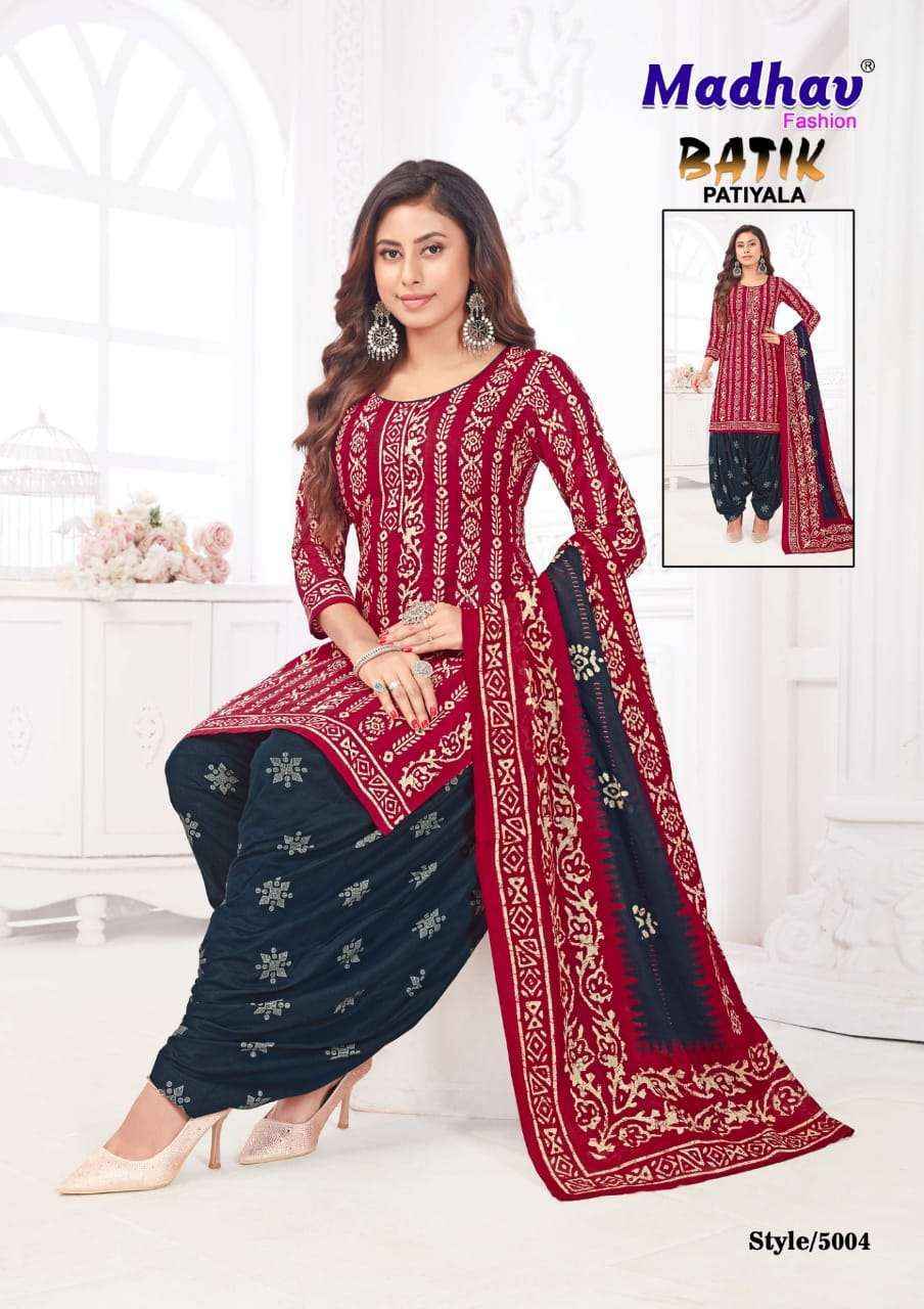 Madhav Fashion Batik Patiyala Vol-5 Cotton Dress Material (10 pcs Catalogue)
