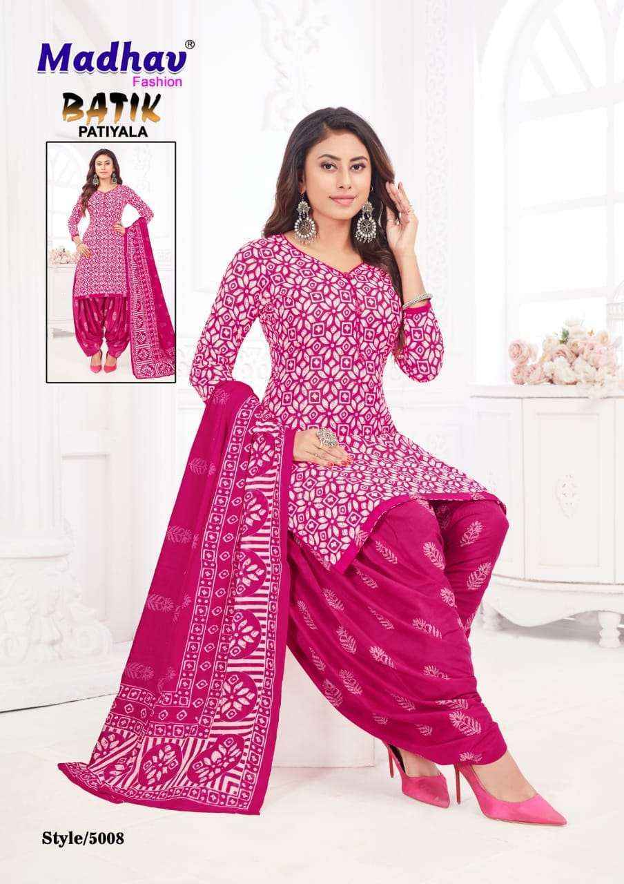 Madhav Fashion Batik Patiyala Vol-5 Cotton Dress Material (10 pcs Catalogue)