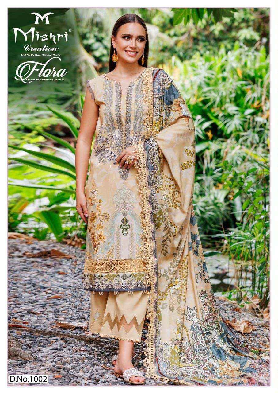 Mishri Creation Flora Vol-1 Lawn Cotton Dress Material (6 pcs Catalogue)