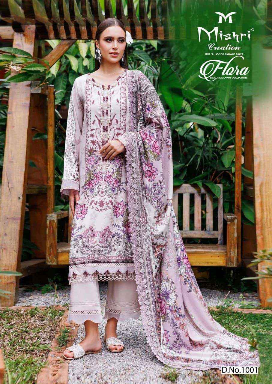 Mishri Creation Flora Vol-1 Lawn Cotton Dress Material (6 pcs Catalogue)