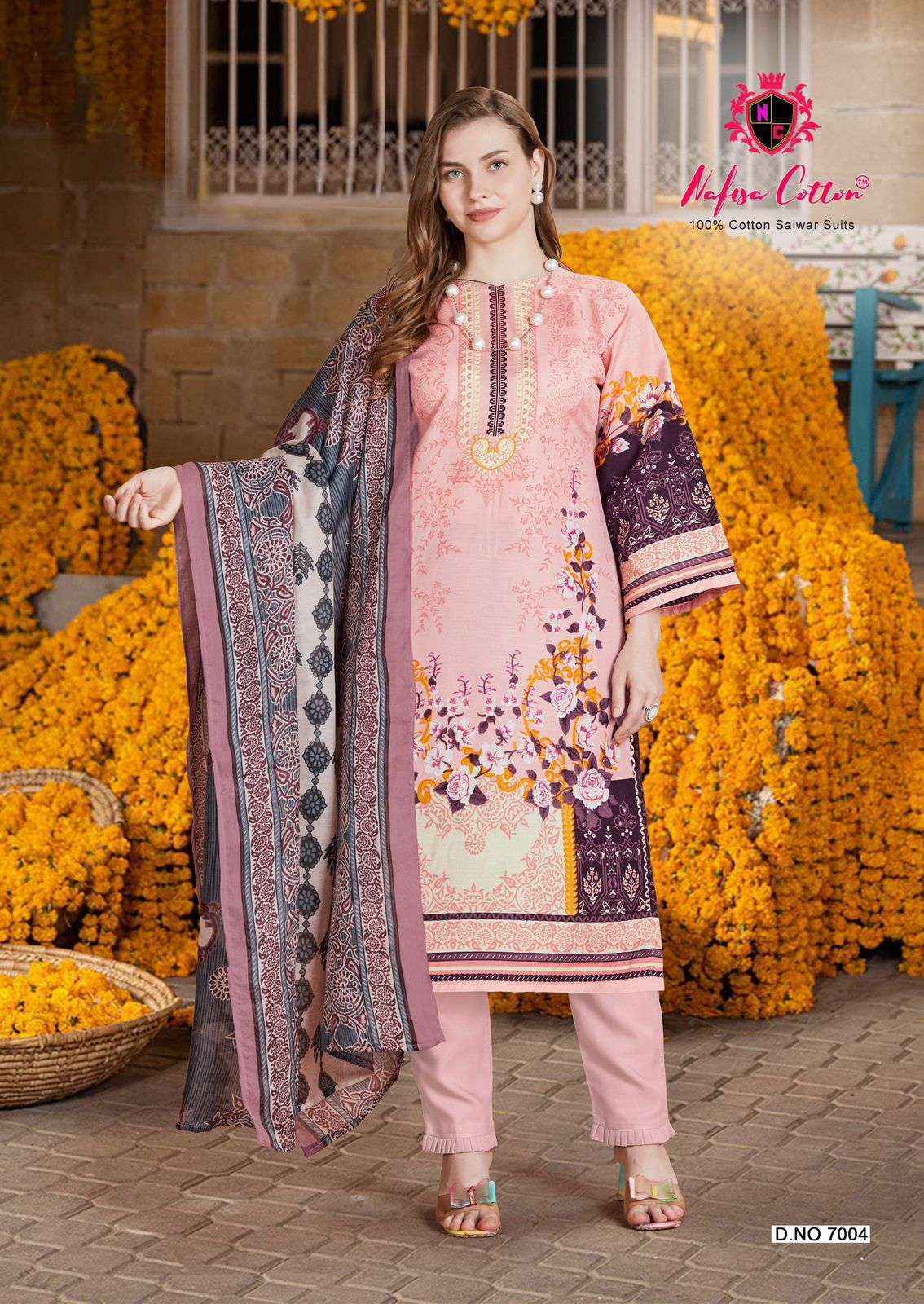 Nafisa Cotton Andaaz Karachi Suits Vol-7 Cotton Dress Material (6 pcs Catalogue)
