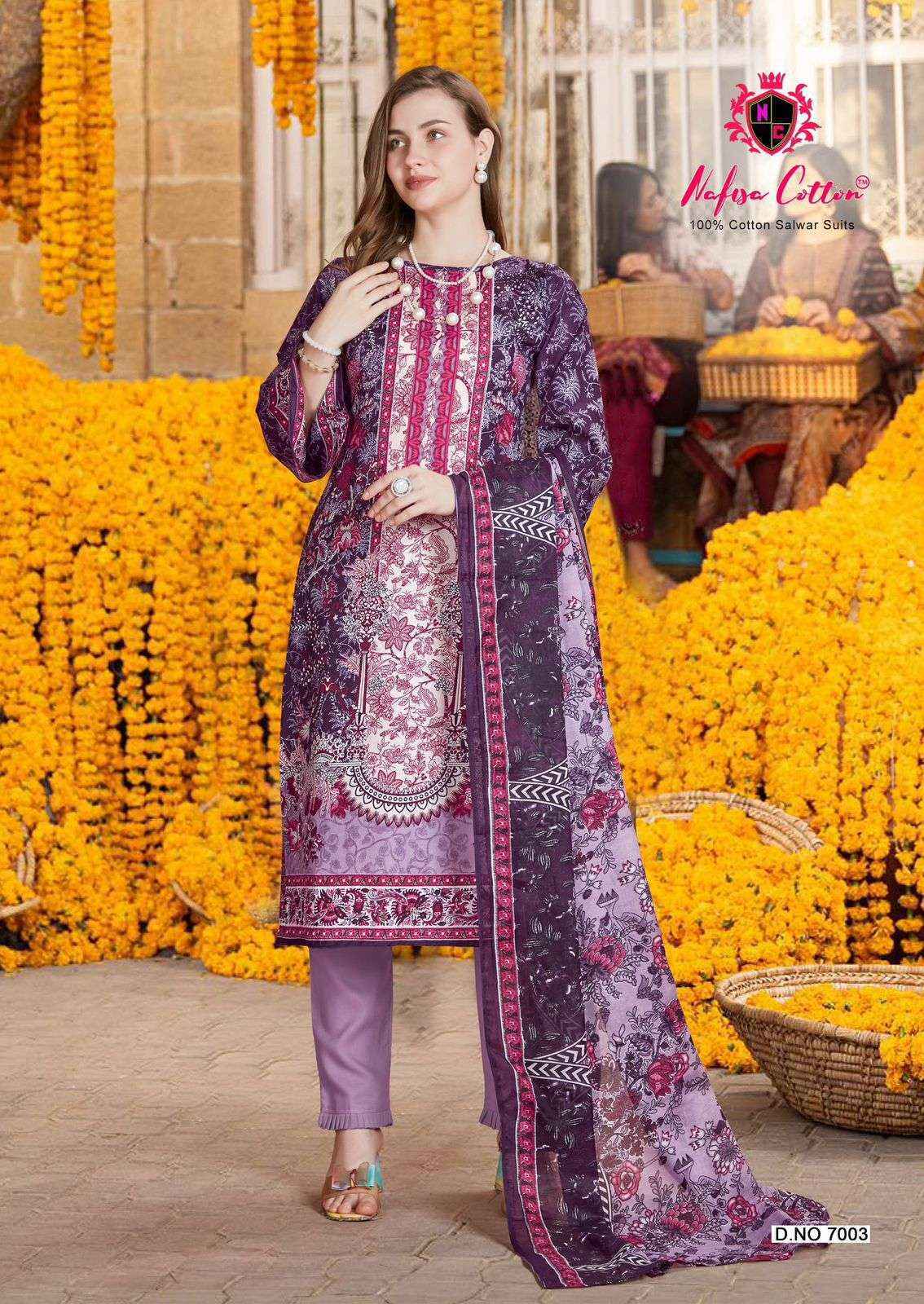 Nafisa Cotton Andaaz Karachi Suits Vol-7 Cotton Dress Material (6 pcs Catalogue)