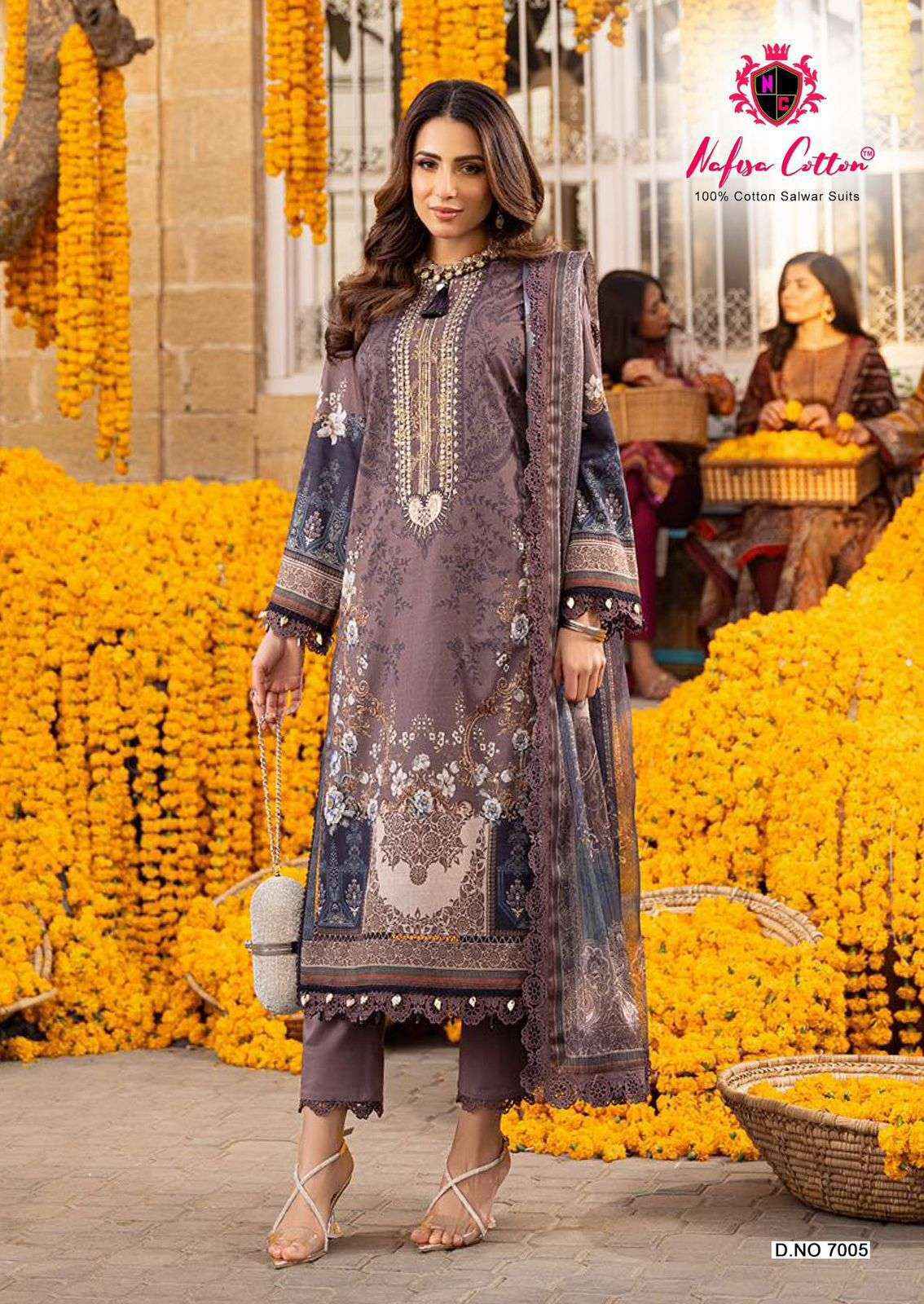 Nafisa Cotton Andaaz Karachi Suits Vol-7 Cotton Dress Material (6 pcs Catalogue)