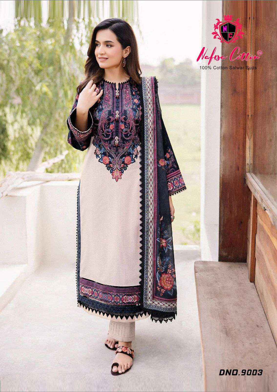 Nafisa Cotton Faiza Karachi Queen Vol-9 Cotton Dress Material (6 pcs Catalogue)