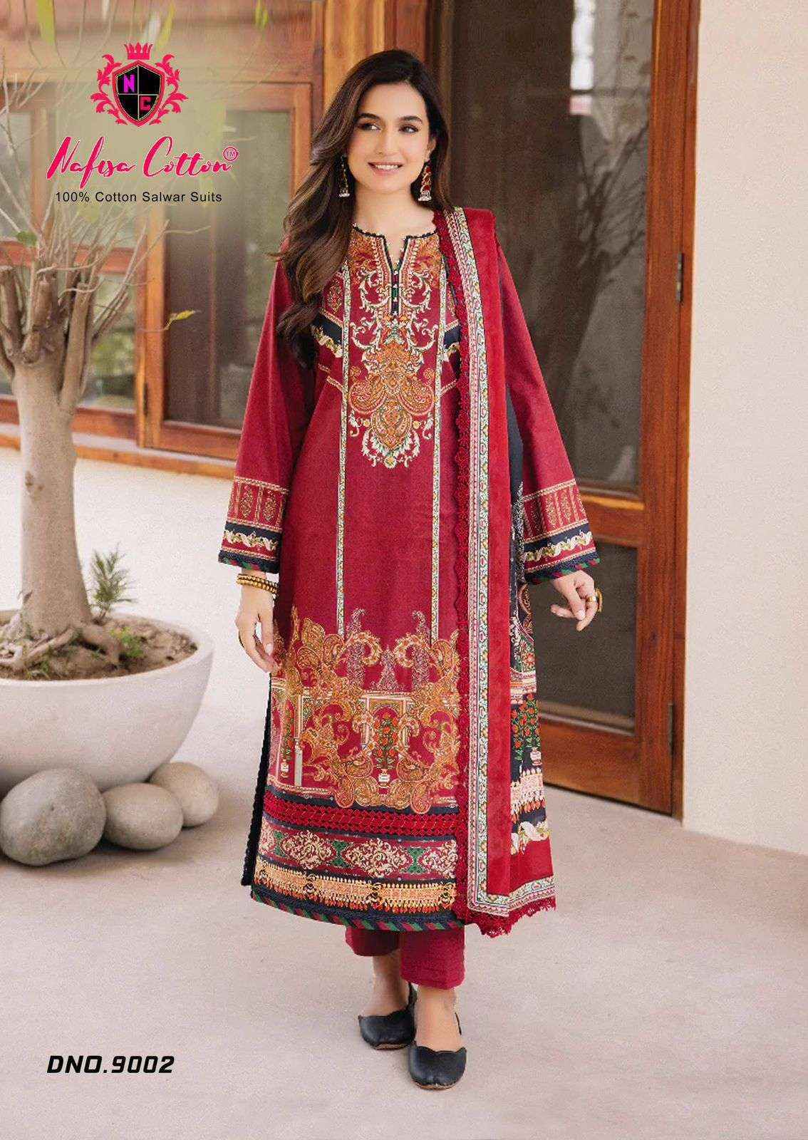 Nafisa Cotton Faiza Karachi Queen Vol-9 Cotton Dress Material (6 pcs Catalogue)