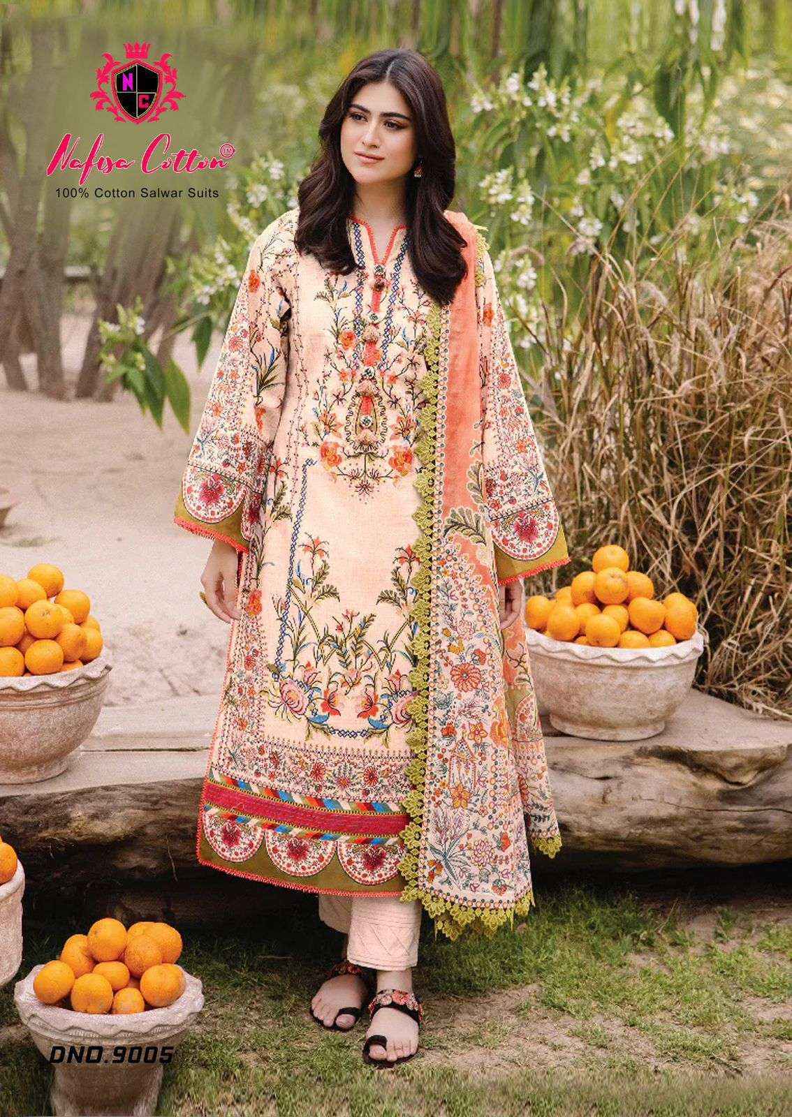 Nafisa Cotton Faiza Karachi Queen Vol-9 Cotton Dress Material (6 pcs Catalogue)