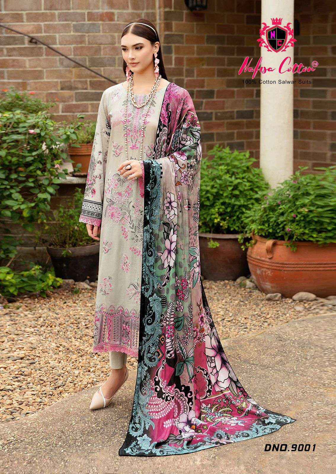 Nafisa Cotton Faiza Karachi Queen Vol-9 Cotton Dress Material (6 pcs Catalogue)