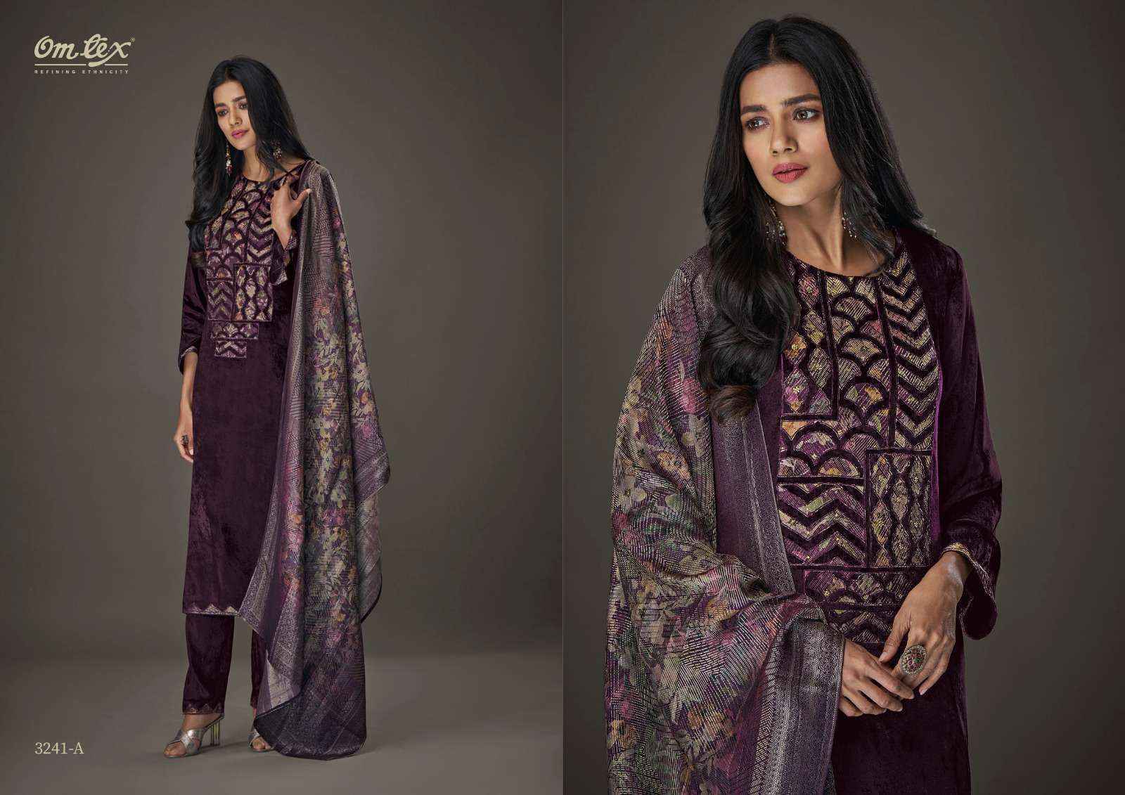 Omtex Aayat Vol-11 Viscouse Velvet Dress Material (4 pcs Catalogue)