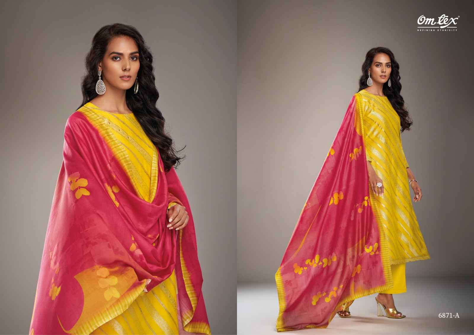 Omtex Nikisha Silk Jacquard Dress Material (3 pcs Catalogue)