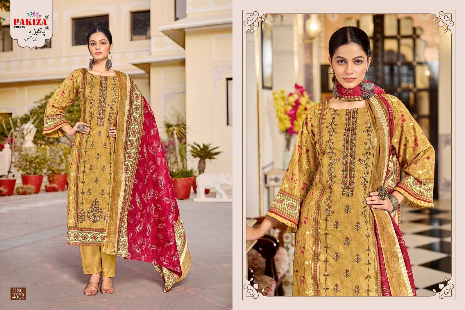 Pakiza Prints Bin Saeed Vol-48 Lawn Cotton Dress Material (10 pcs Catalogue)