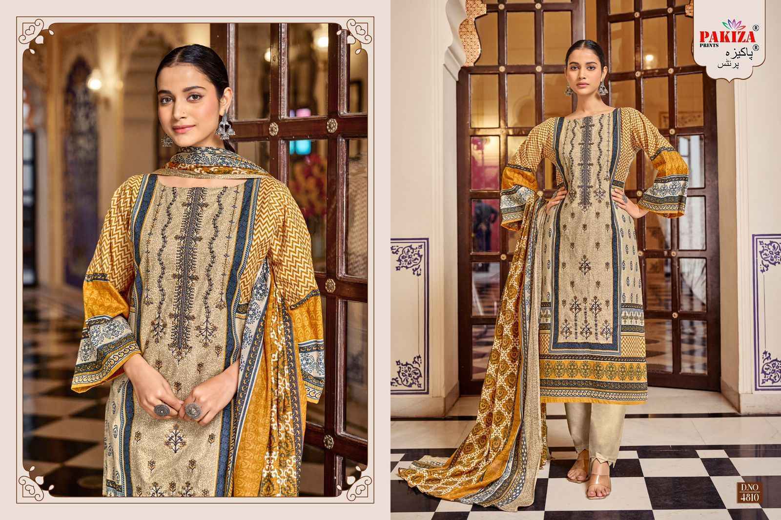 Pakiza Prints Bin Saeed Vol-48 Lawn Cotton Dress Material (10 pcs Catalogue)