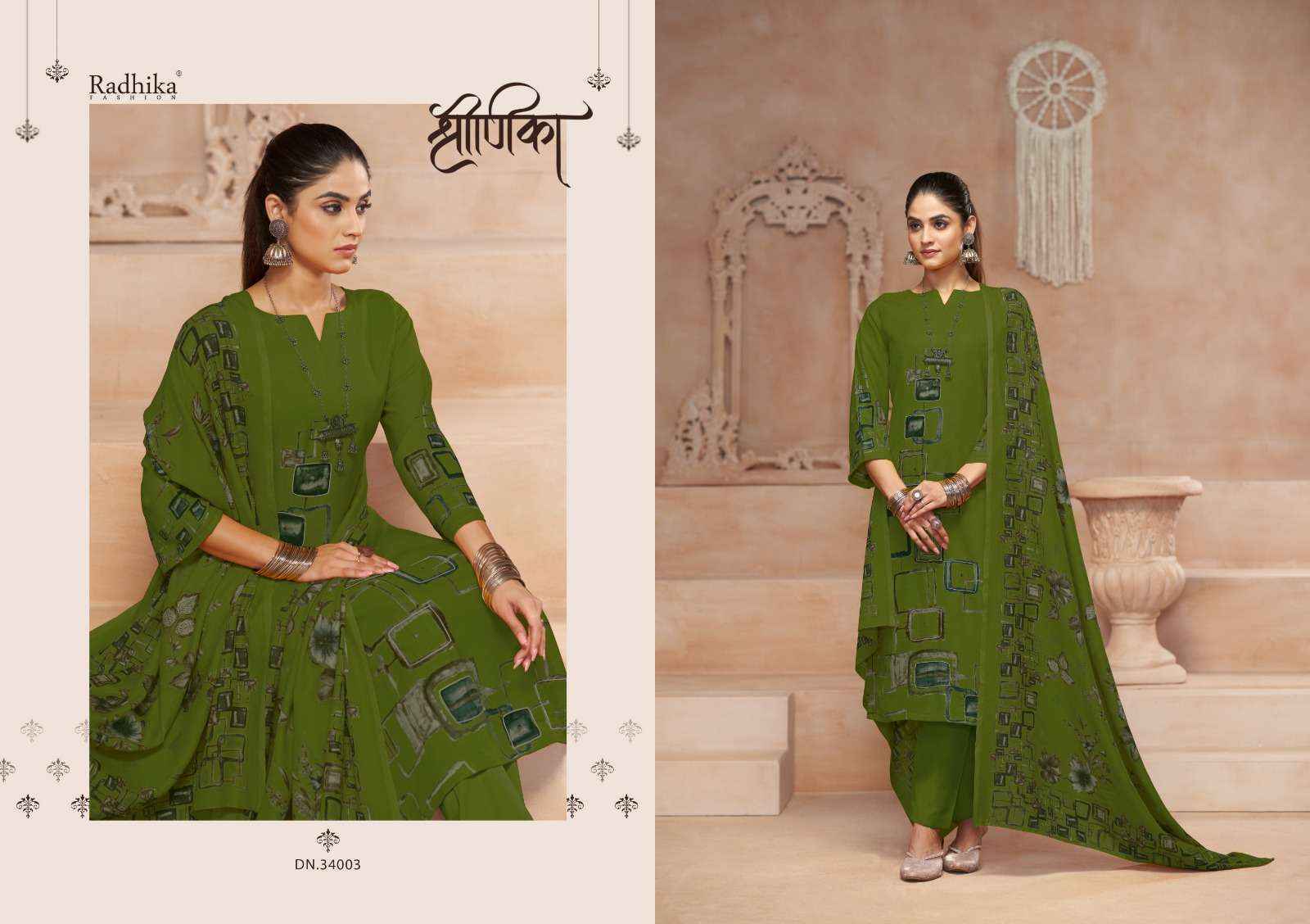 Radhika Fashion Azara Tarashah Viscouse Dress Material (4 pcs Catalogue)