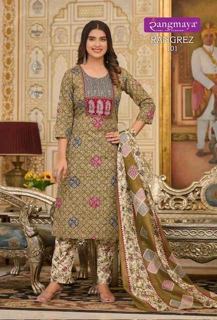 Rangmaya Rangrez Cotton Readymade Suit (8 pcs Catalogue)
