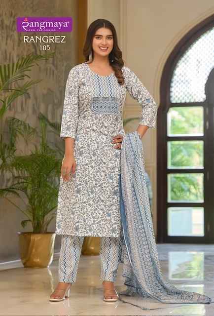 Rangmaya Rangrez Cotton Readymade Suit (8 pcs Catalogue)
