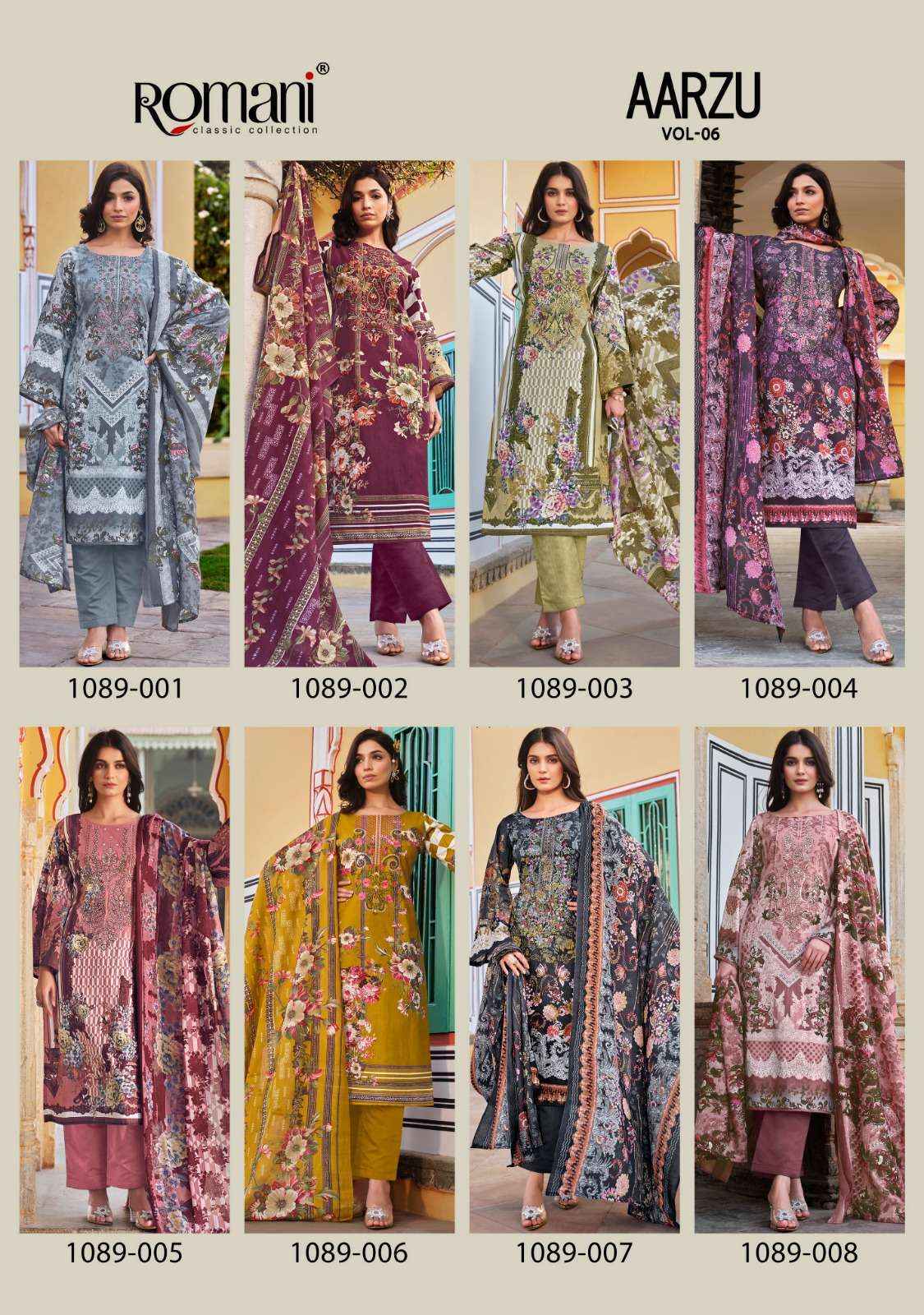 Romani Aarzu Vol-6 Cotton Dress Material (8 pcs Catalogue)