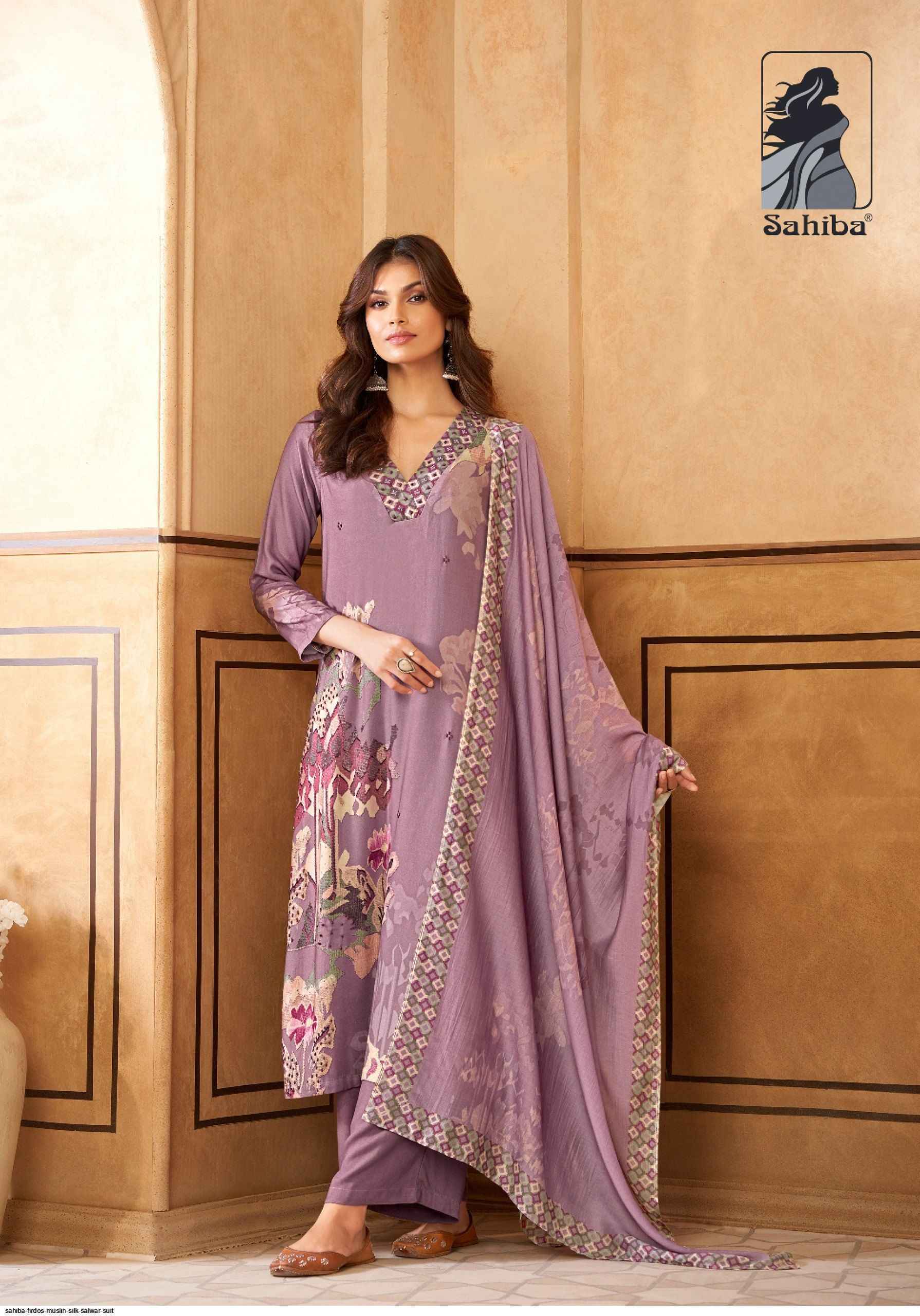 Sahiba Firdos Musline Silk Dress (4 pcs Catalogue)