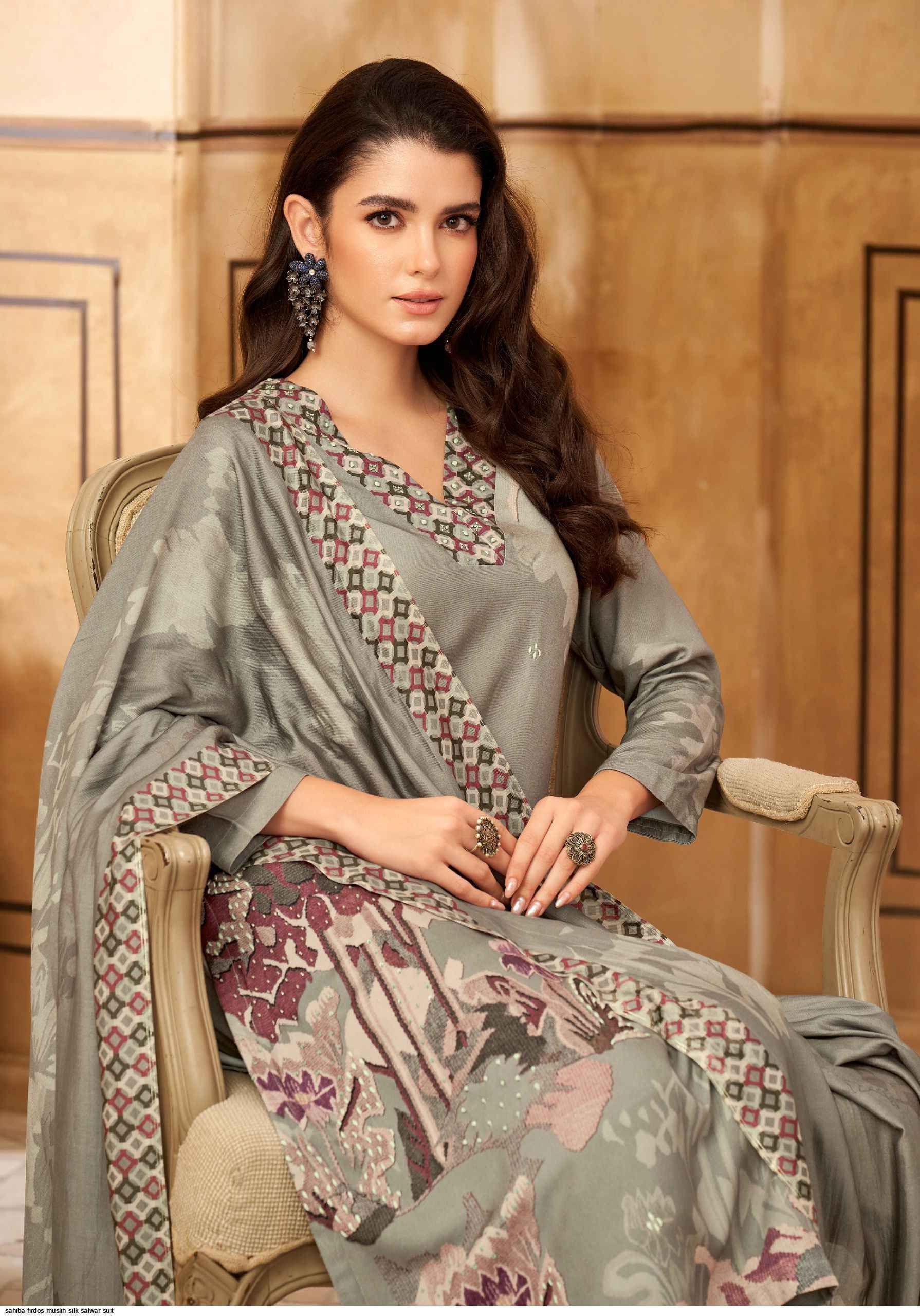 Sahiba Firdos Musline Silk Dress (4 pcs Catalogue)