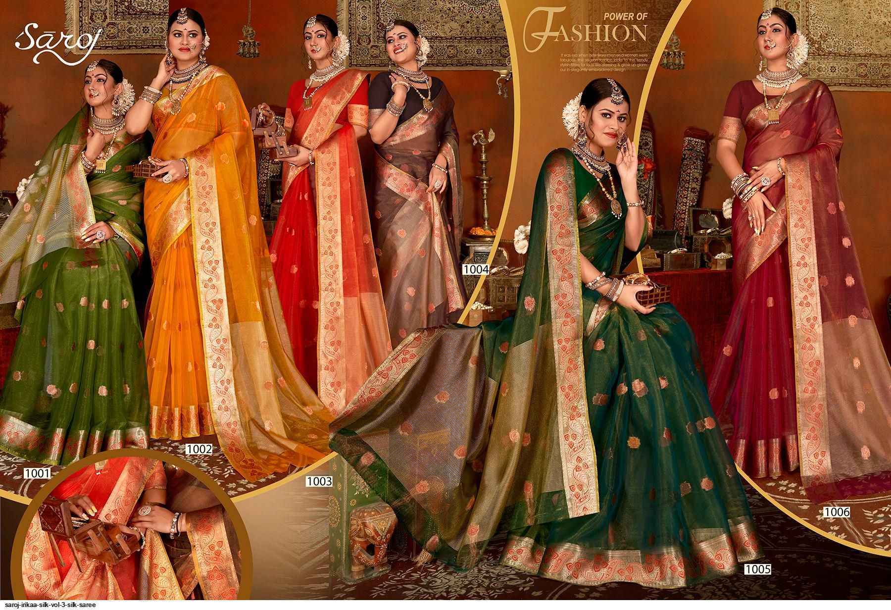 Saroj Irikaa Silk Vol-3 Silk Saree (6 pcs Catalogue)