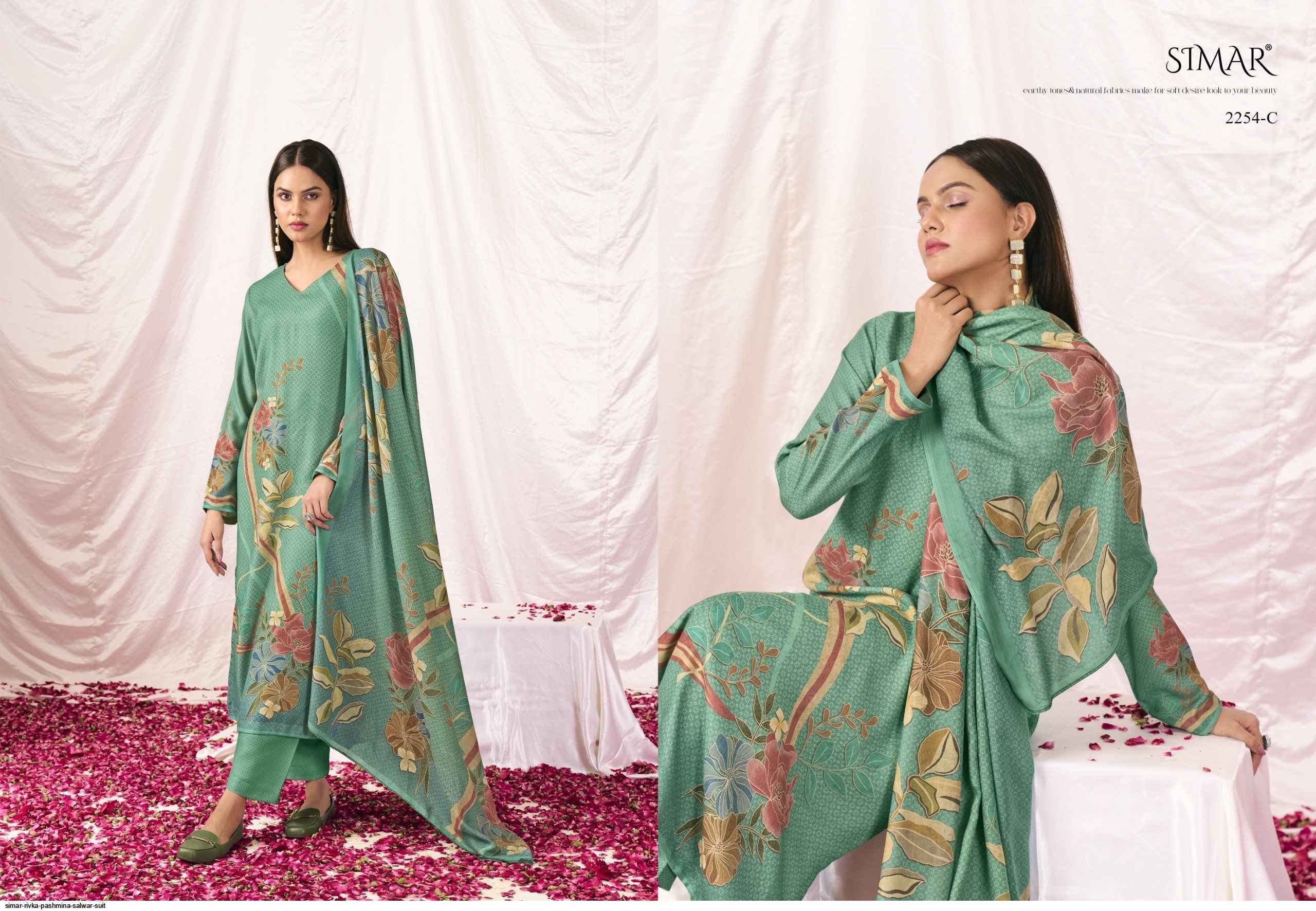 Simar Robe Simar Rivka Pashmina Dress Material Wholesale Online Mumbai