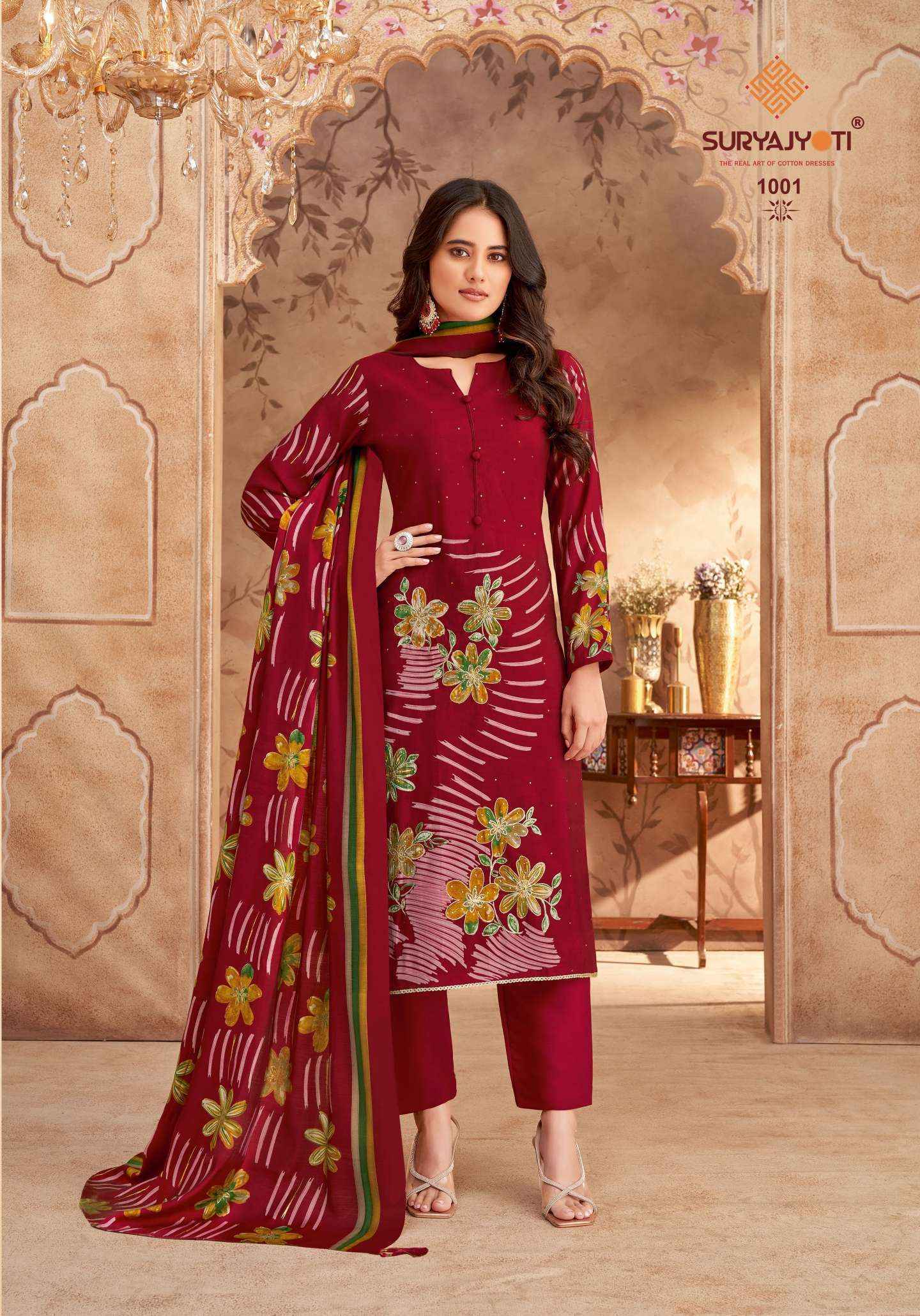 Suryajyoti Kavya Vol-1 Modal Dress Material (6 pcs Catalogue)