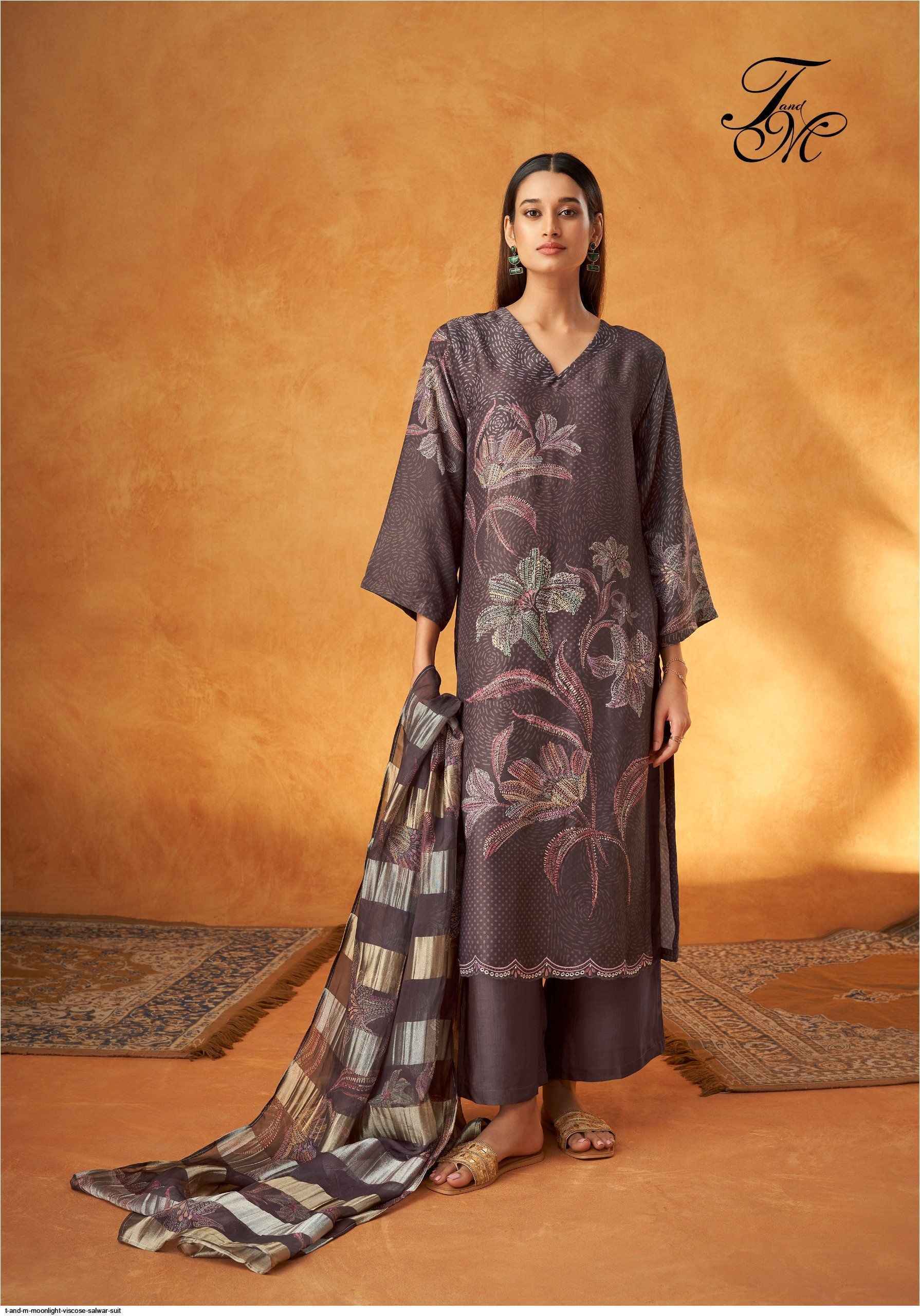 T and M Moonlight Viscouse Dress Material (2 pcs Catalogue)