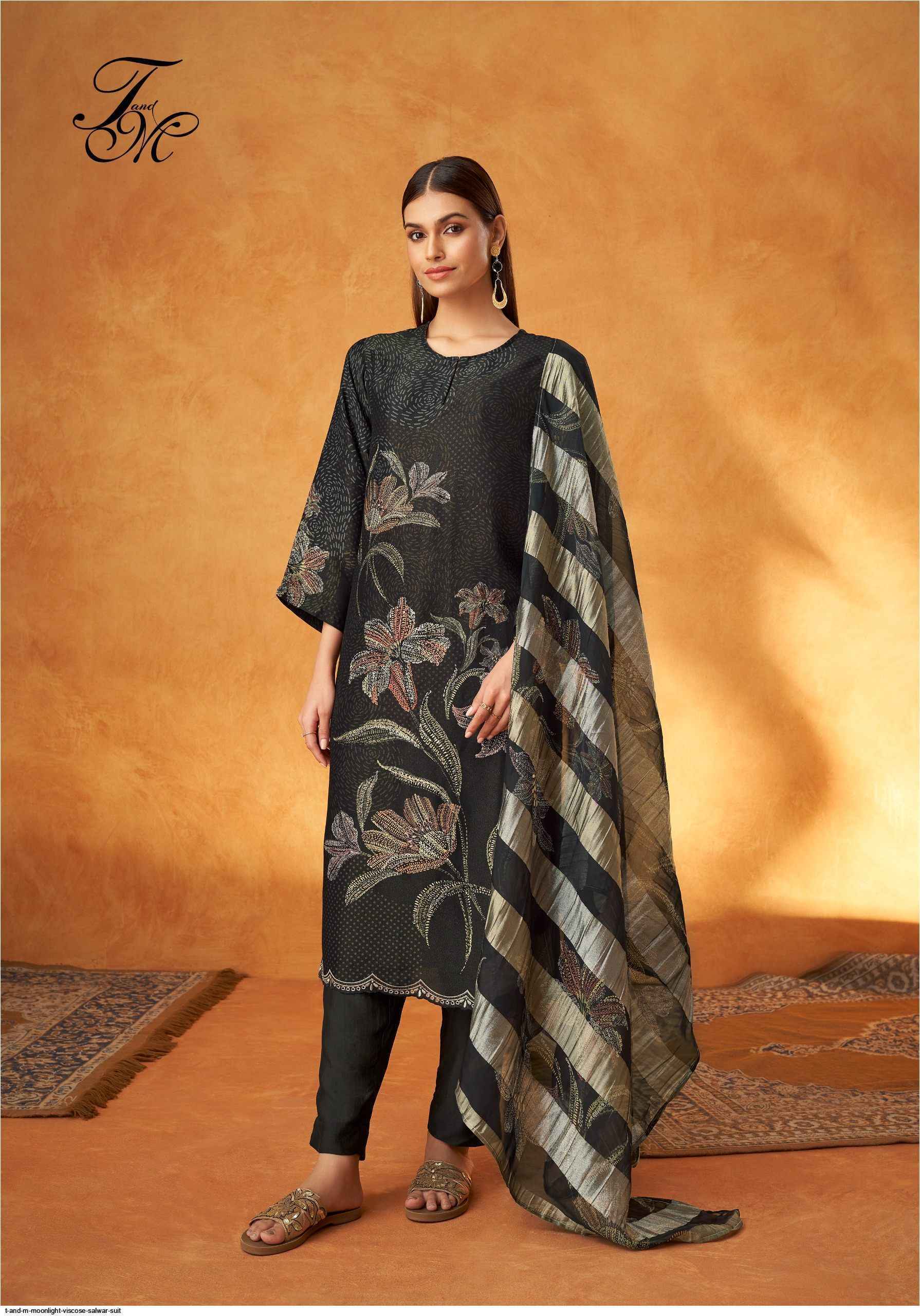 T and M Moonlight Viscouse Dress Material (2 pcs Catalogue)