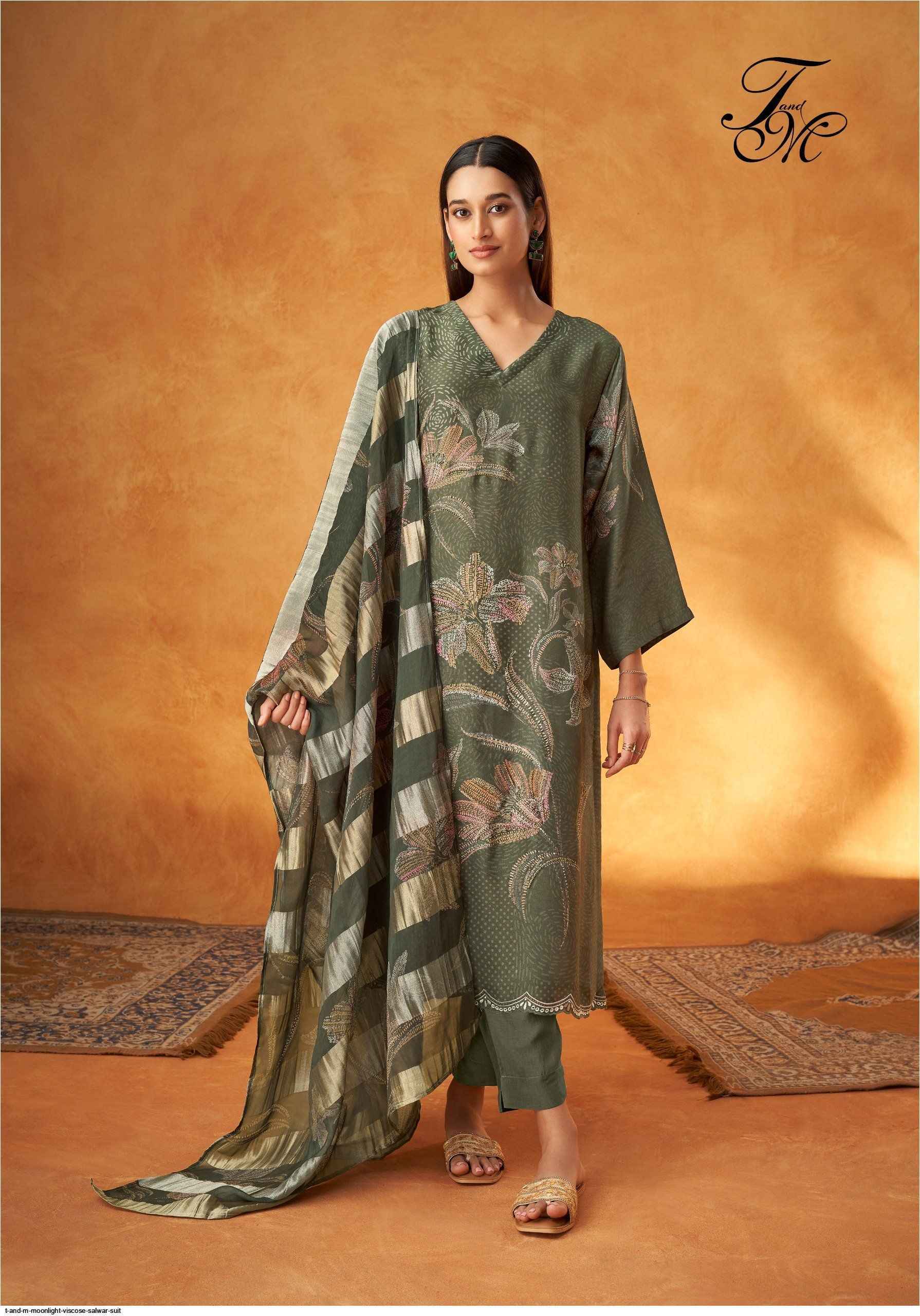 T and M Moonlight Viscouse Dress Material (2 pcs Catalogue)