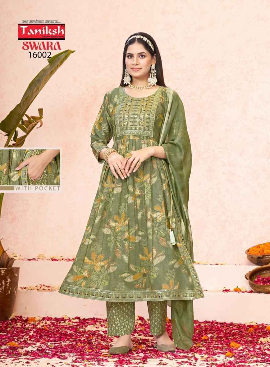 Taniksh Swara Vol-16 Reyon Readmade Suit (8 pcs Catalogue)