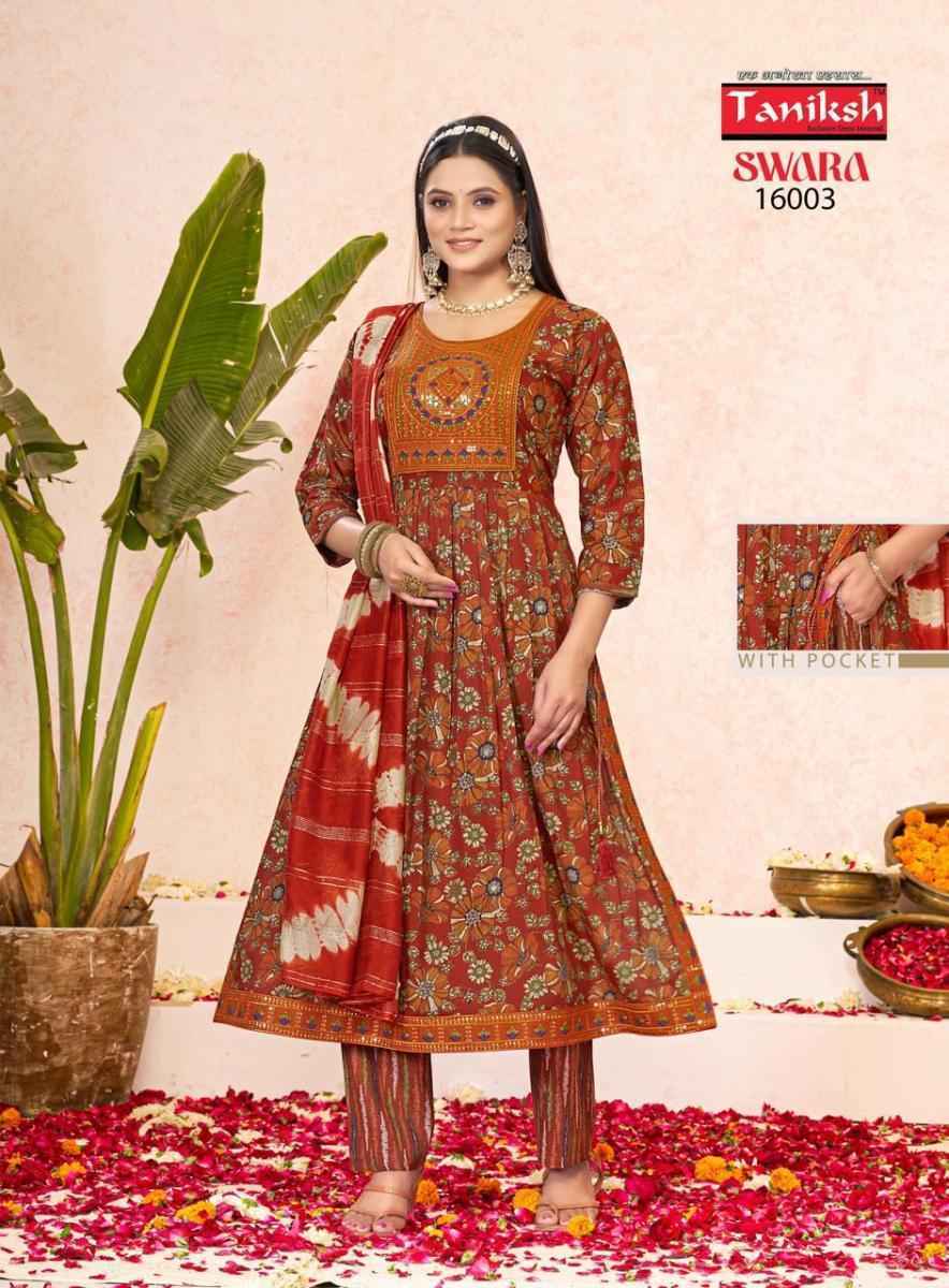 Taniksh Swara Vol-16 Reyon Readmade Suit (8 pcs Catalogue)