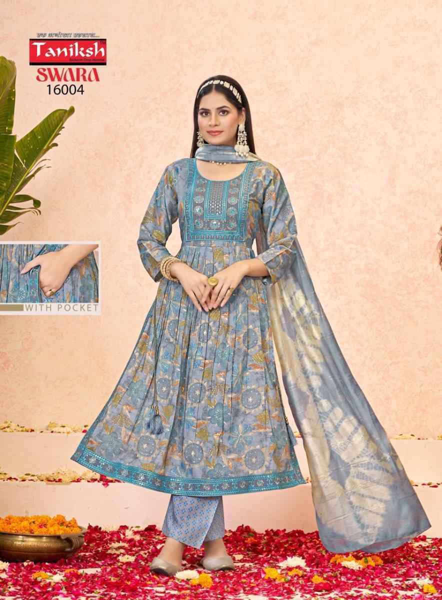 Taniksh Swara Vol-16 Reyon Readmade Suit (8 pcs Catalogue)