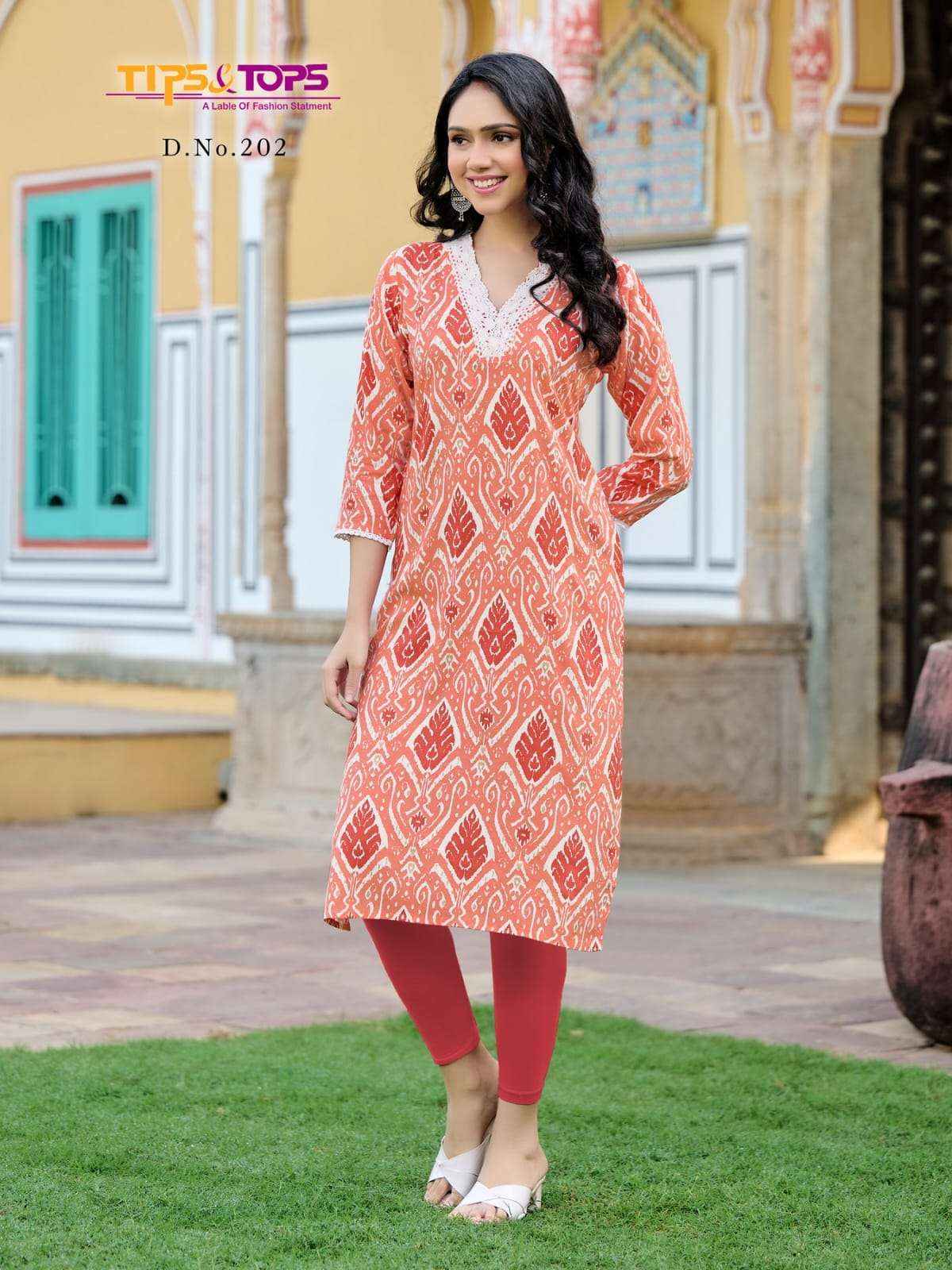 Tips & Tops Viana Vol-2 Rayon Kurti (6 pcs Catalogue)