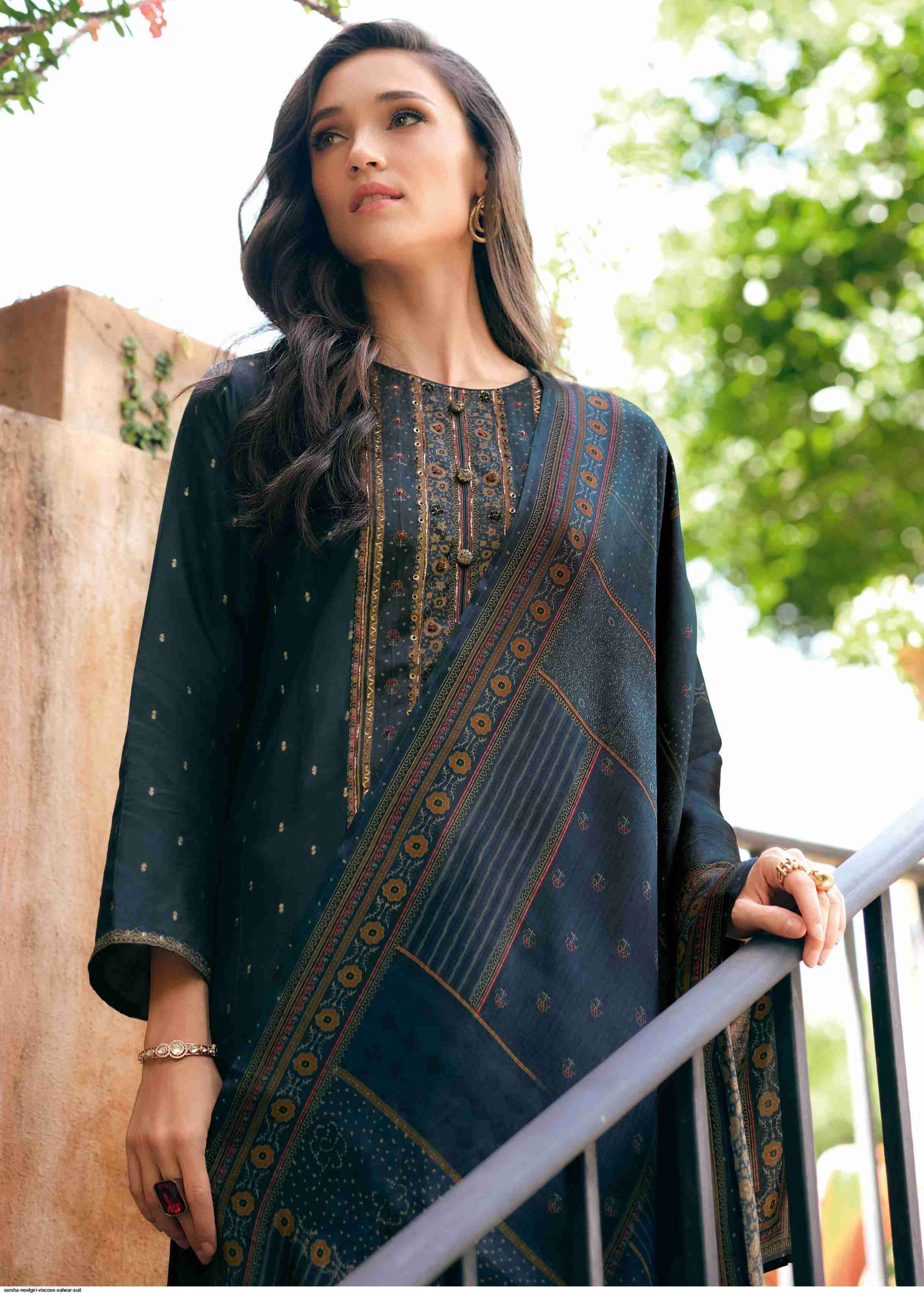 Varsha Neelgiri Viscouse Dress Material (6 pcs Catalogue)