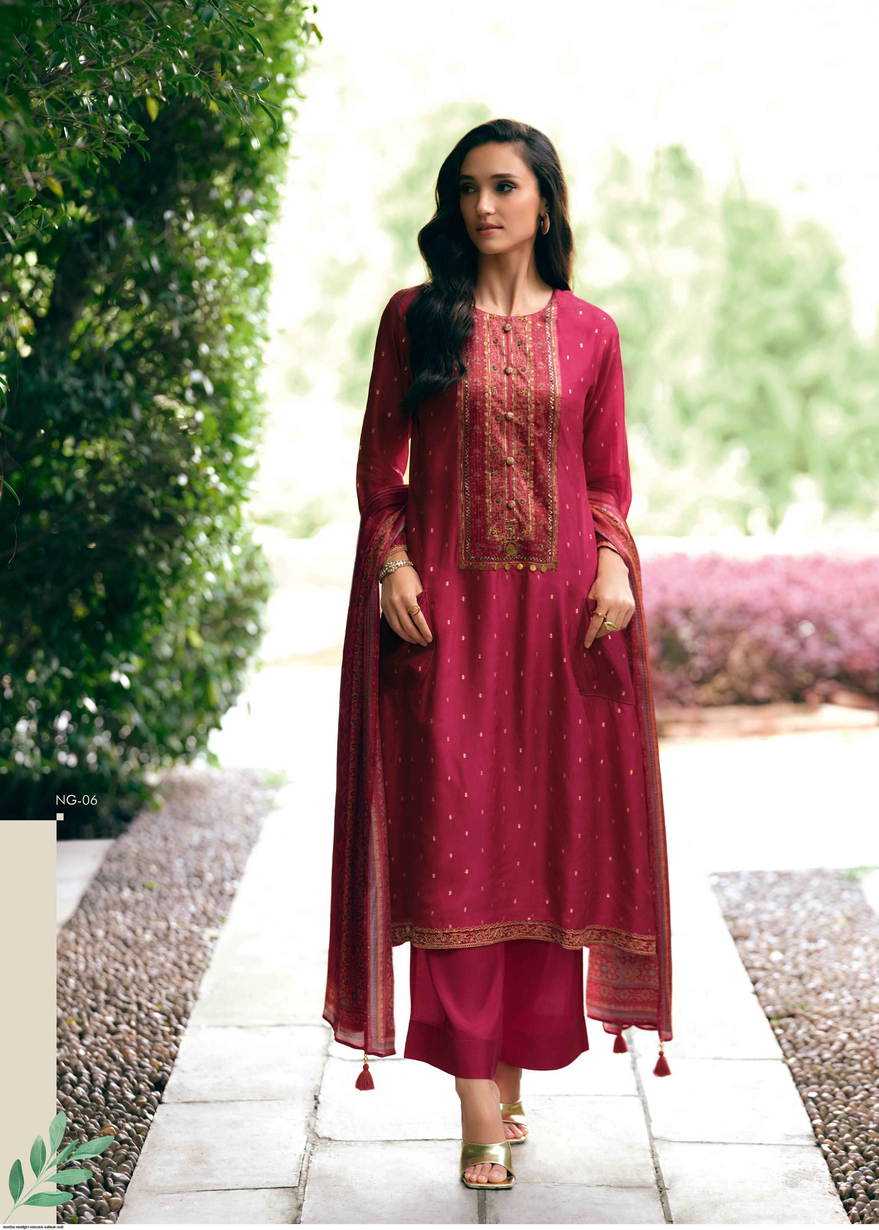 Varsha Neelgiri Viscouse Dress Material (6 pcs Catalogue)