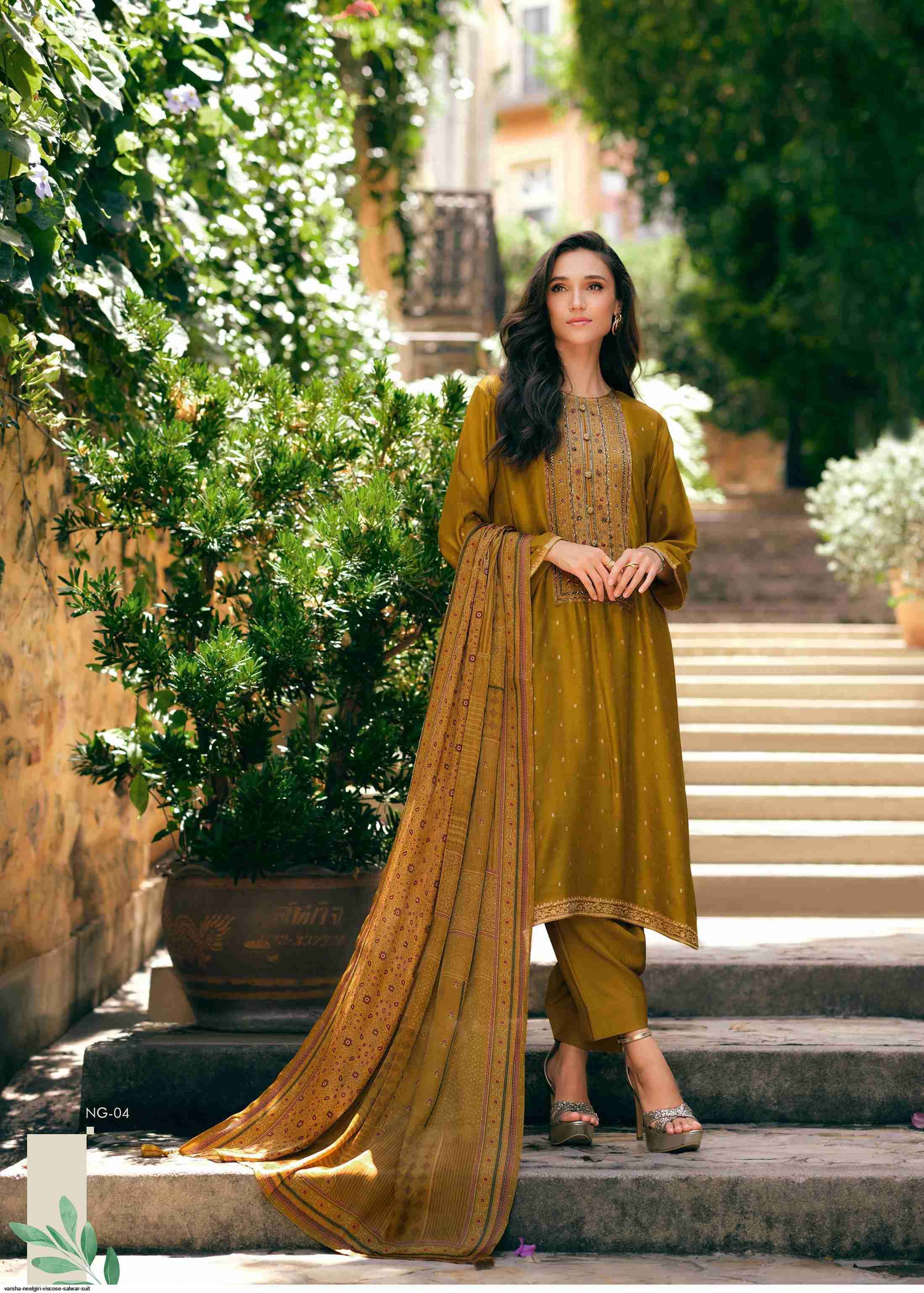 Varsha Neelgiri Viscouse Dress Material (6 pcs Catalogue)