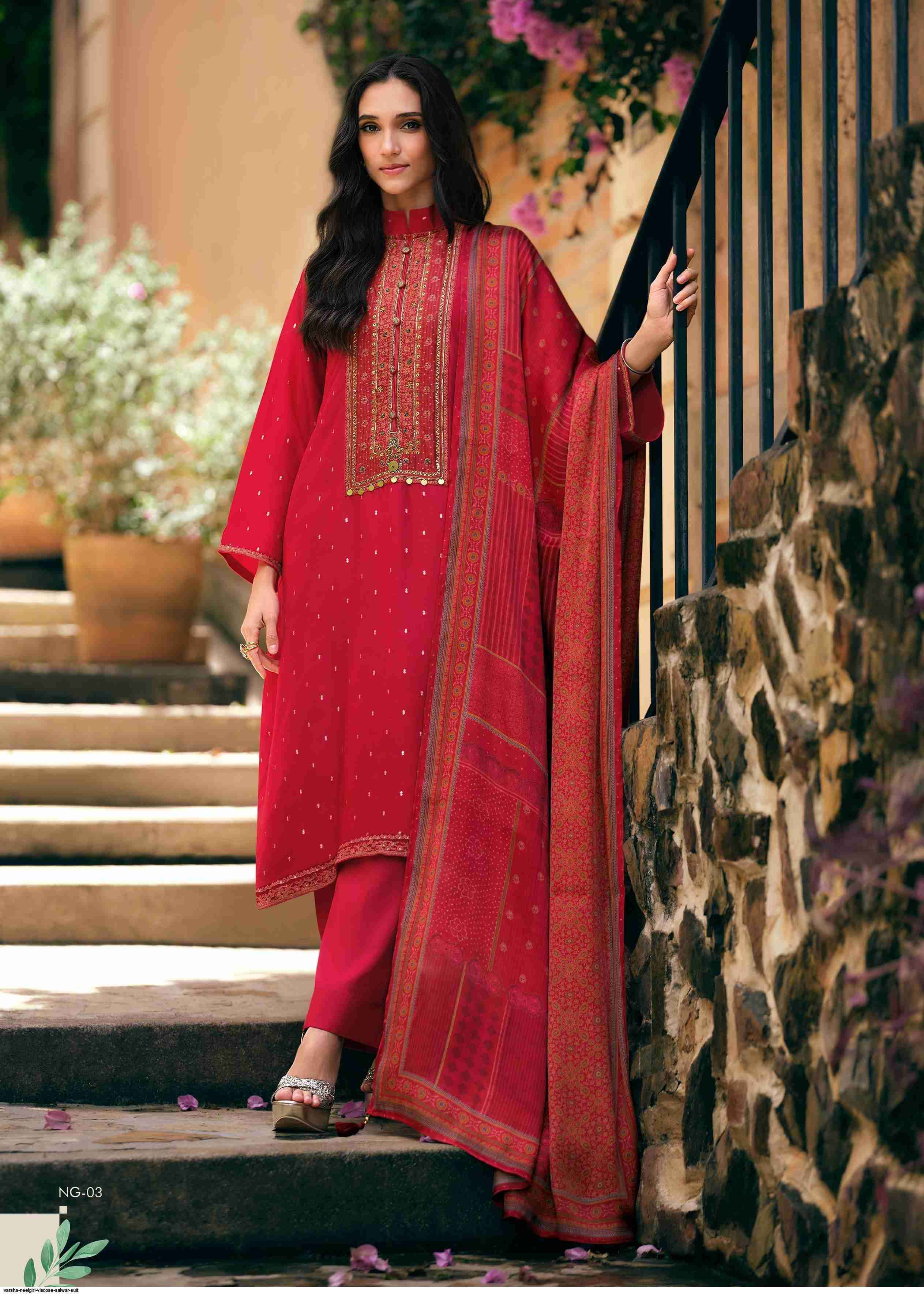 Varsha Neelgiri Viscouse Dress Material (6 pcs Catalogue)