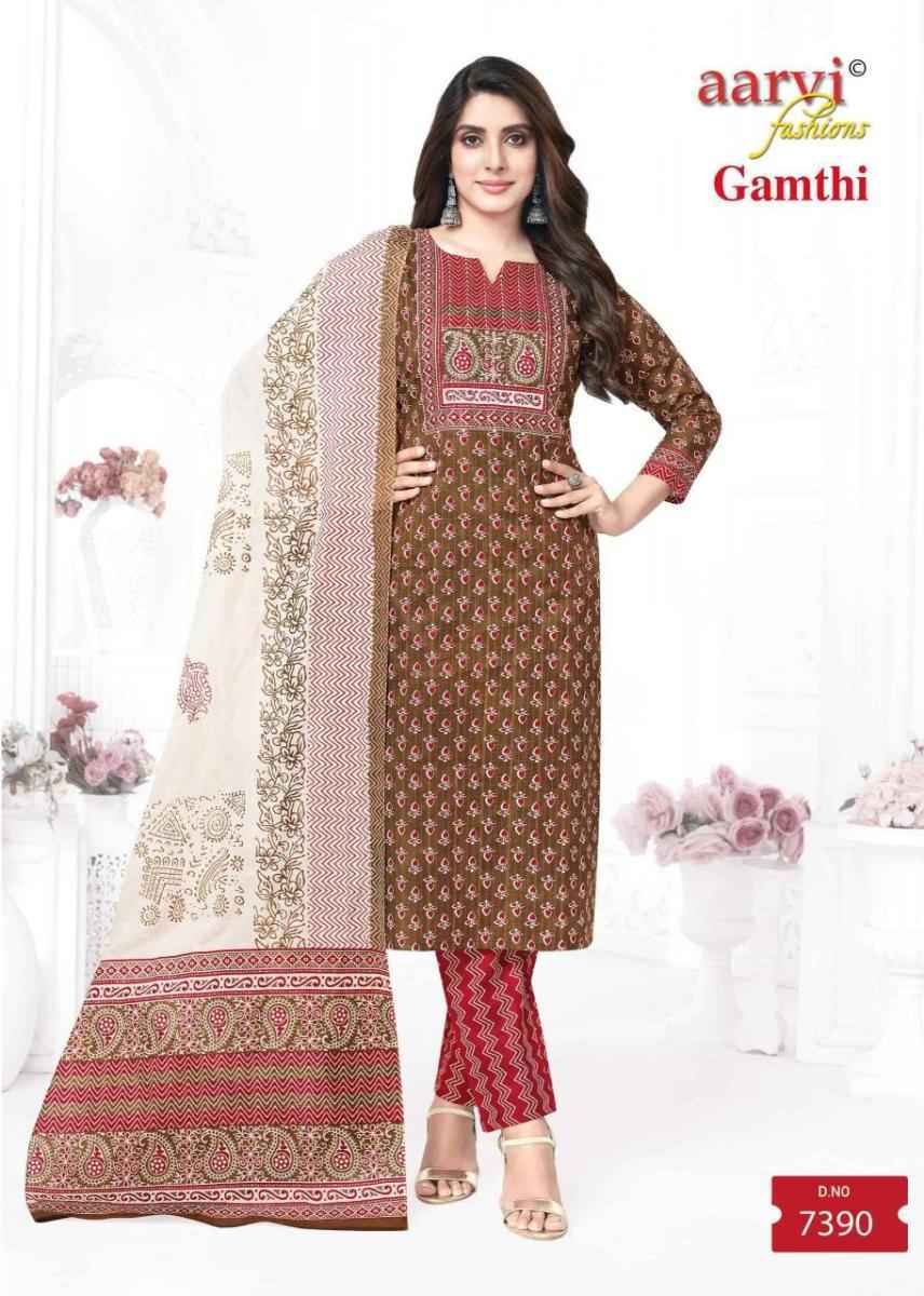 Aarvi Fashion Gamthi Vol-7 Cotton Readymade Dress (8 pcs Catalogue)