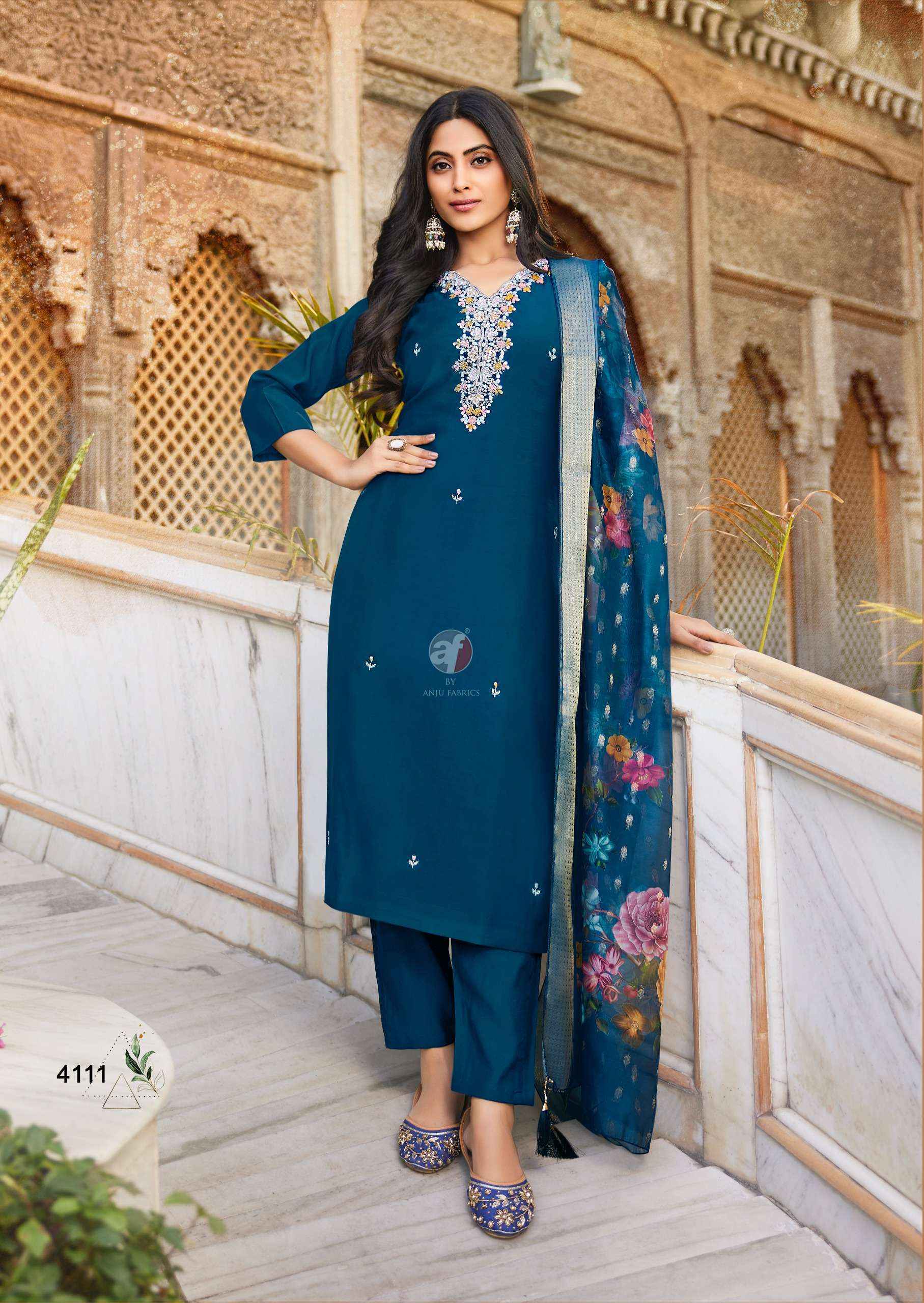 Anju Fabrics Mayra Vol-6  Silk Readymade Dress (6 pcs Catalogue)