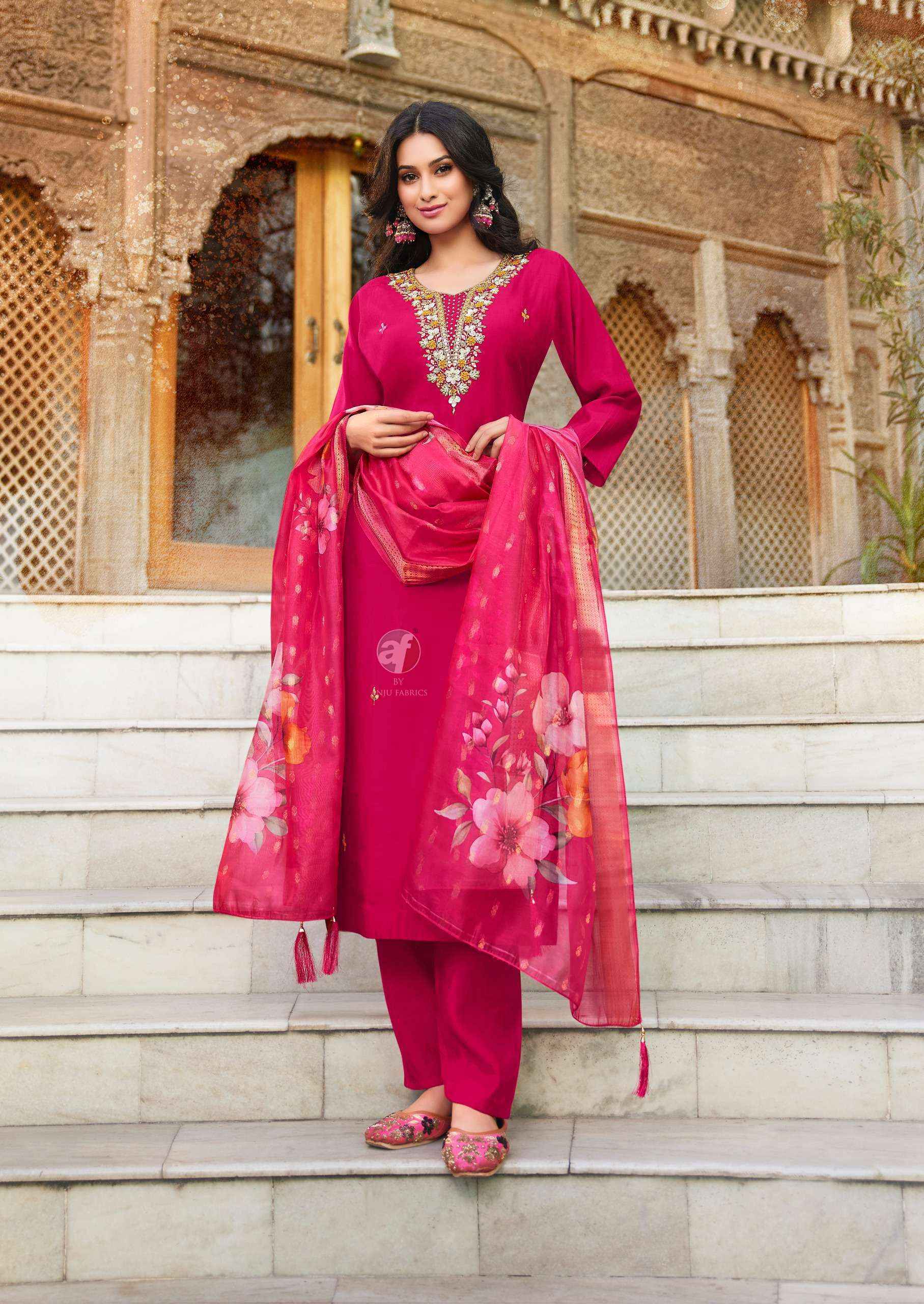 Anju Fabrics Mayra Vol-6  Silk Readymade Dress (6 pcs Catalogue)