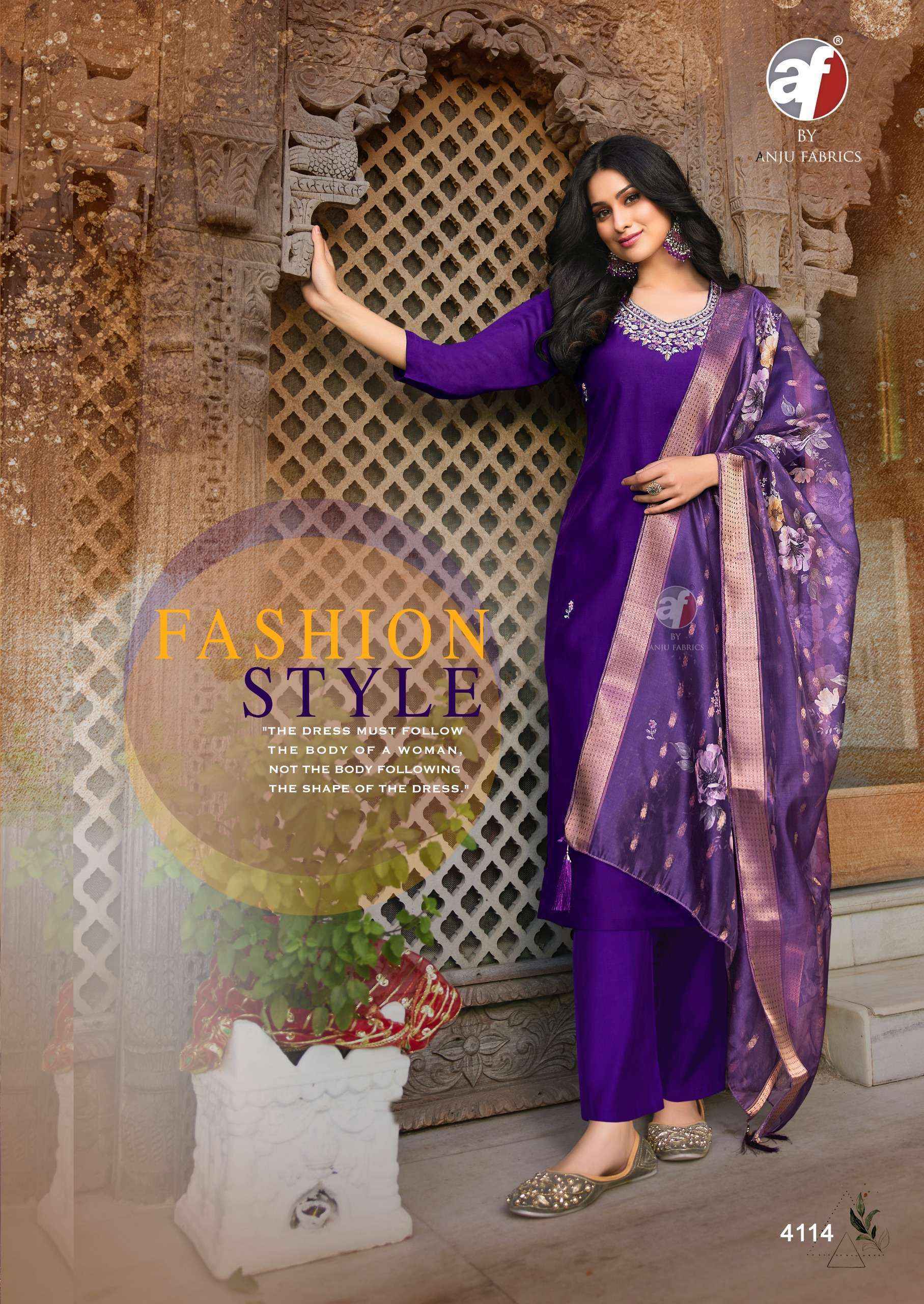 Anju Fabrics Mayra Vol-6  Silk Readymade Dress (6 pcs Catalogue)