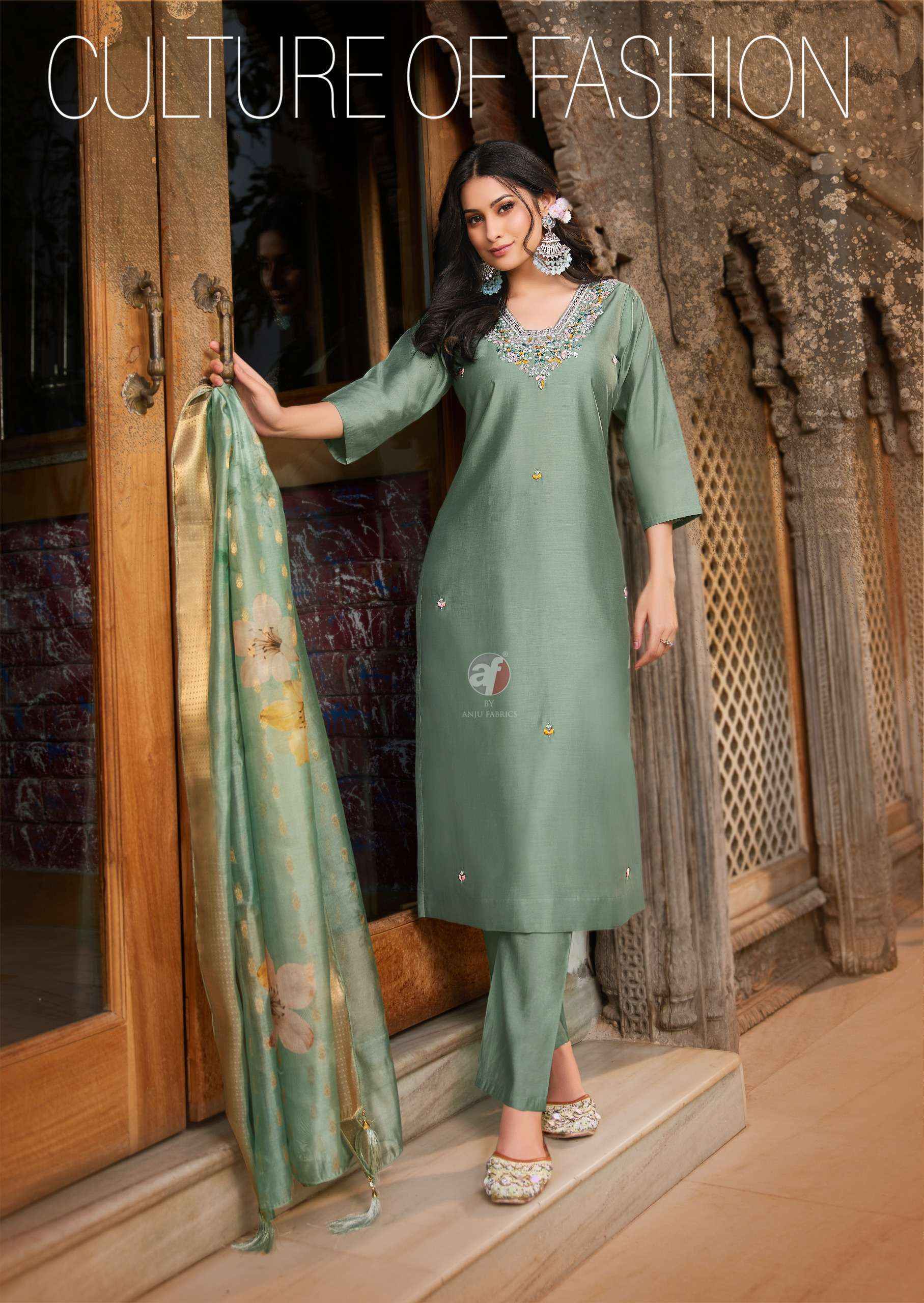Anju Fabrics Mayra Vol-6  Silk Readymade Dress (6 pcs Catalogue)