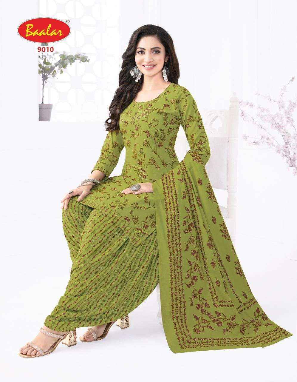 Baalar Cristal Patiyala Vol-9 Cotton Dress Material (15 pcs Catalogue)