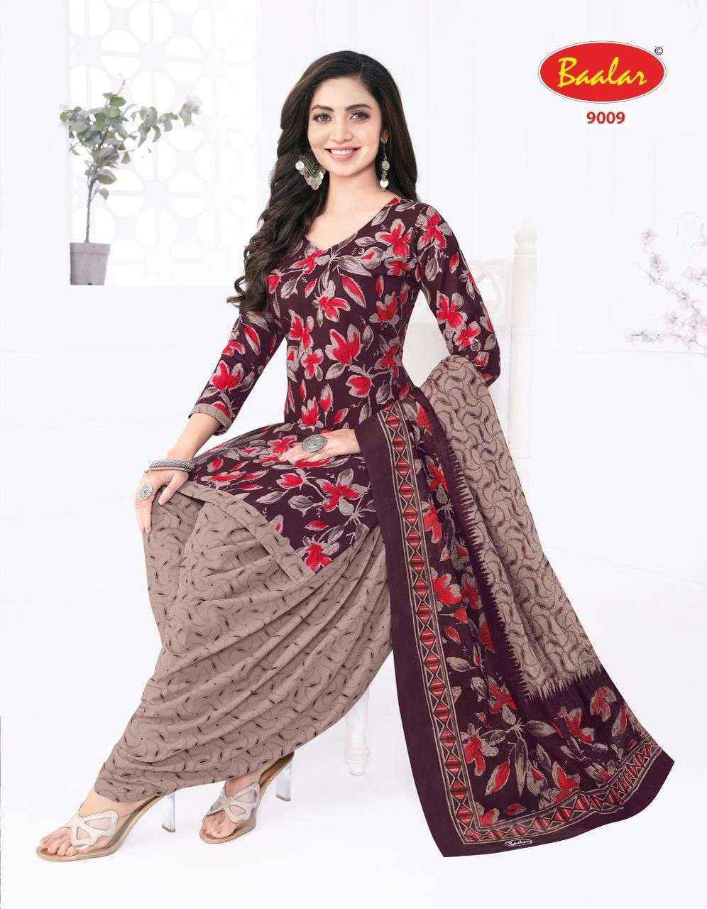 Baalar Cristal Patiyala Vol-9 Cotton Dress Material (15 pcs Catalogue)