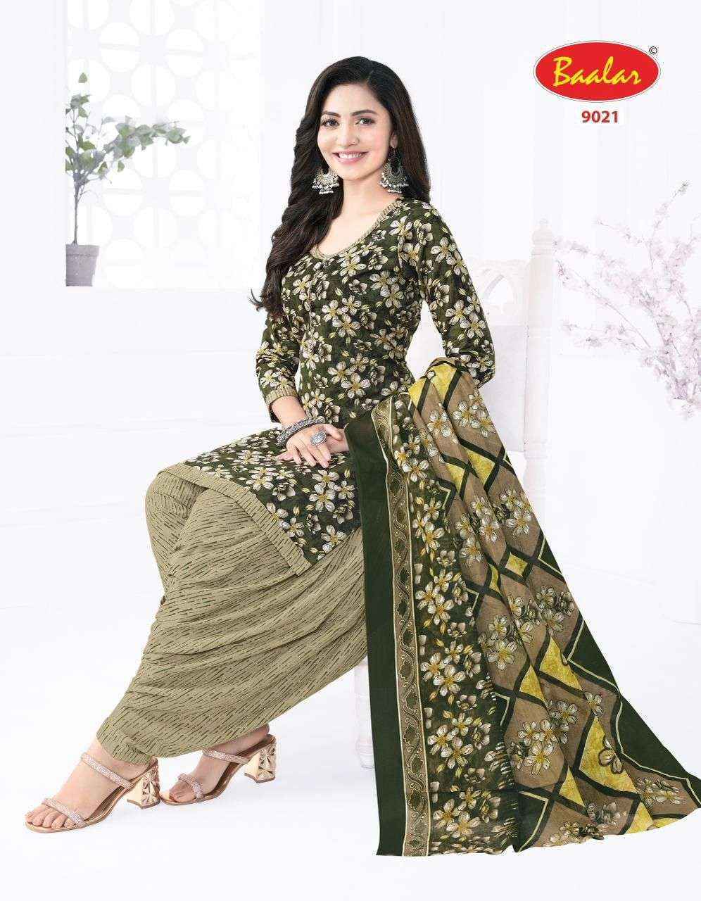 Baalar Cristal Patiyala Vol-9 Cotton Dress Material (15 pcs Catalogue)