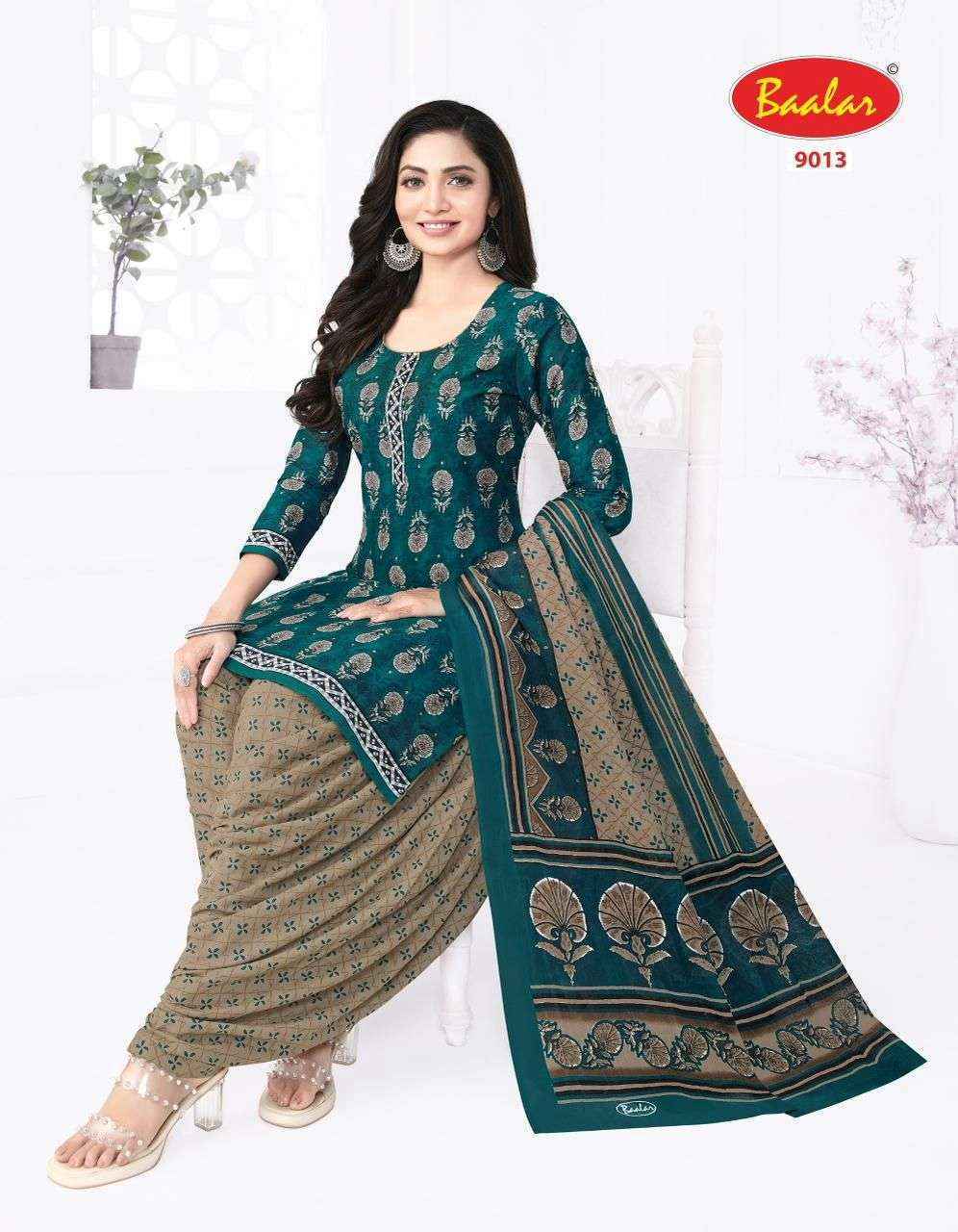 Baalar Cristal Patiyala Vol-9 Cotton Dress Material (15 pcs Catalogue)